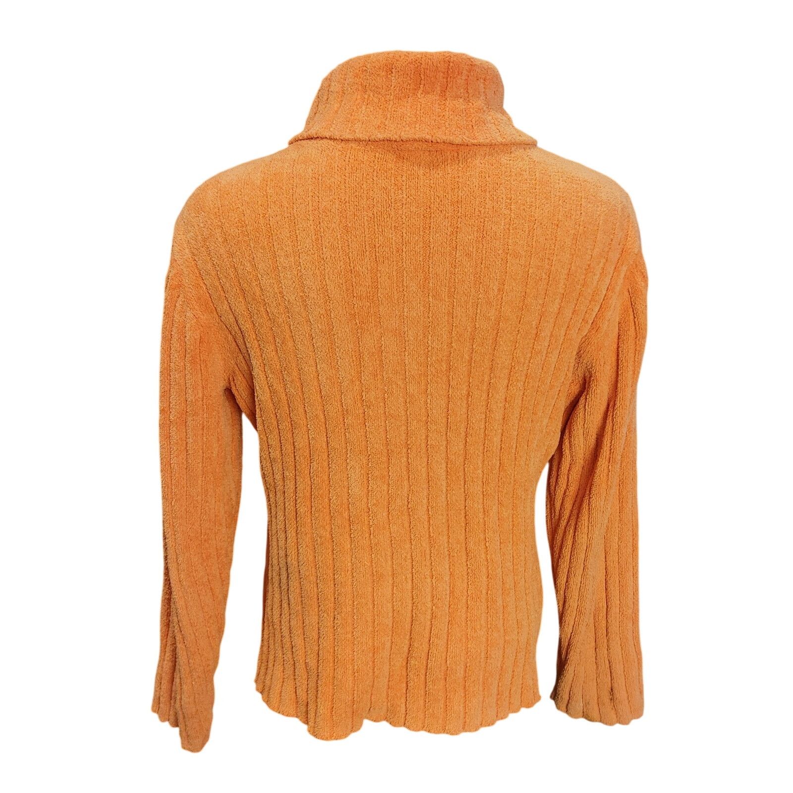 Other J.Jill Women's M Orange Soft Ribbed Knit Mock Neck Sweater Size M / US 6-8 / IT 42-44 - 2 Thumbnail