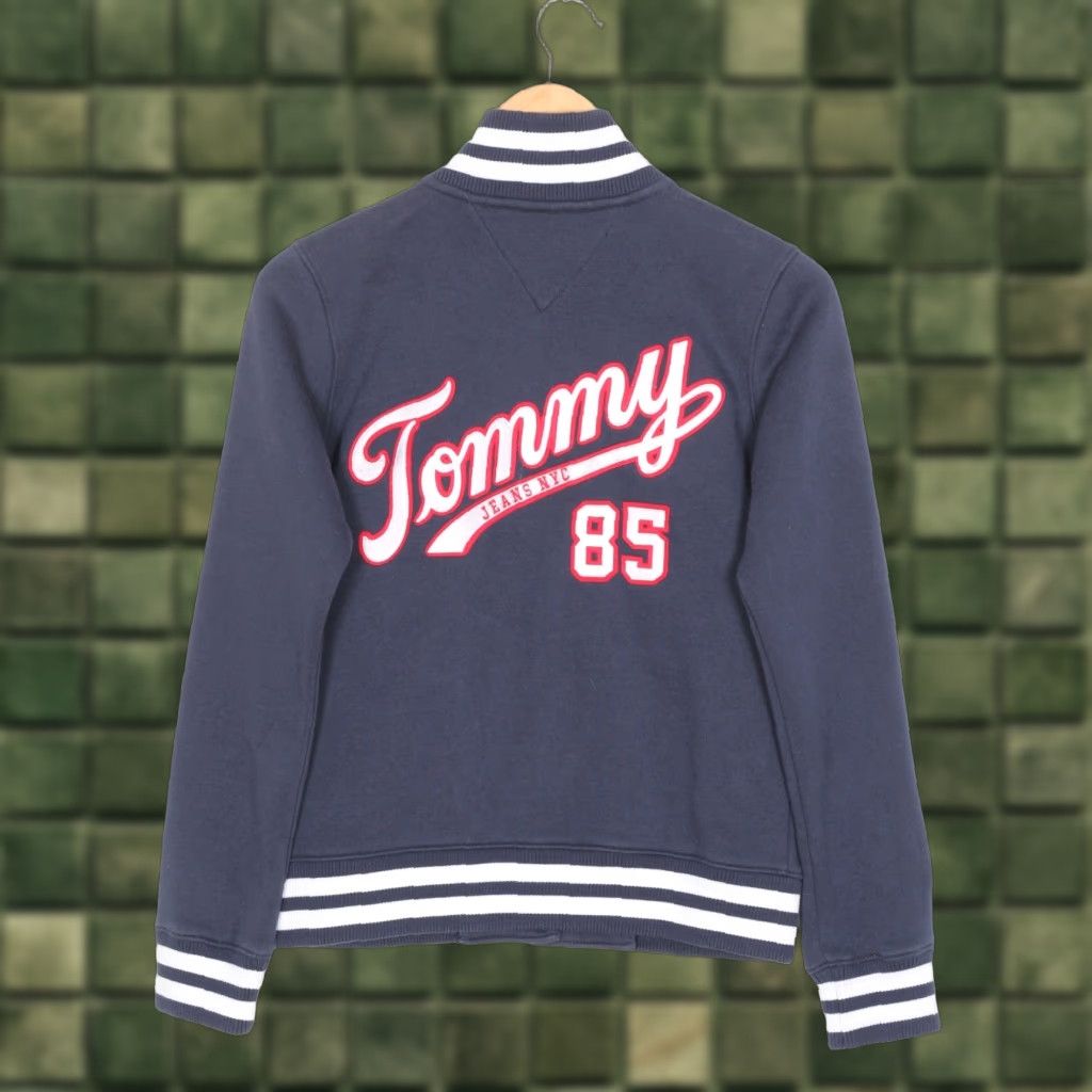 Tommy Hilfiger TOMMY HILFIGER JEANS Bomber Varsity Jacket Women XS MJ6133 Jacket Women XS Blue Size 26" / US 2 / IT 38 - 1 Thumbnail