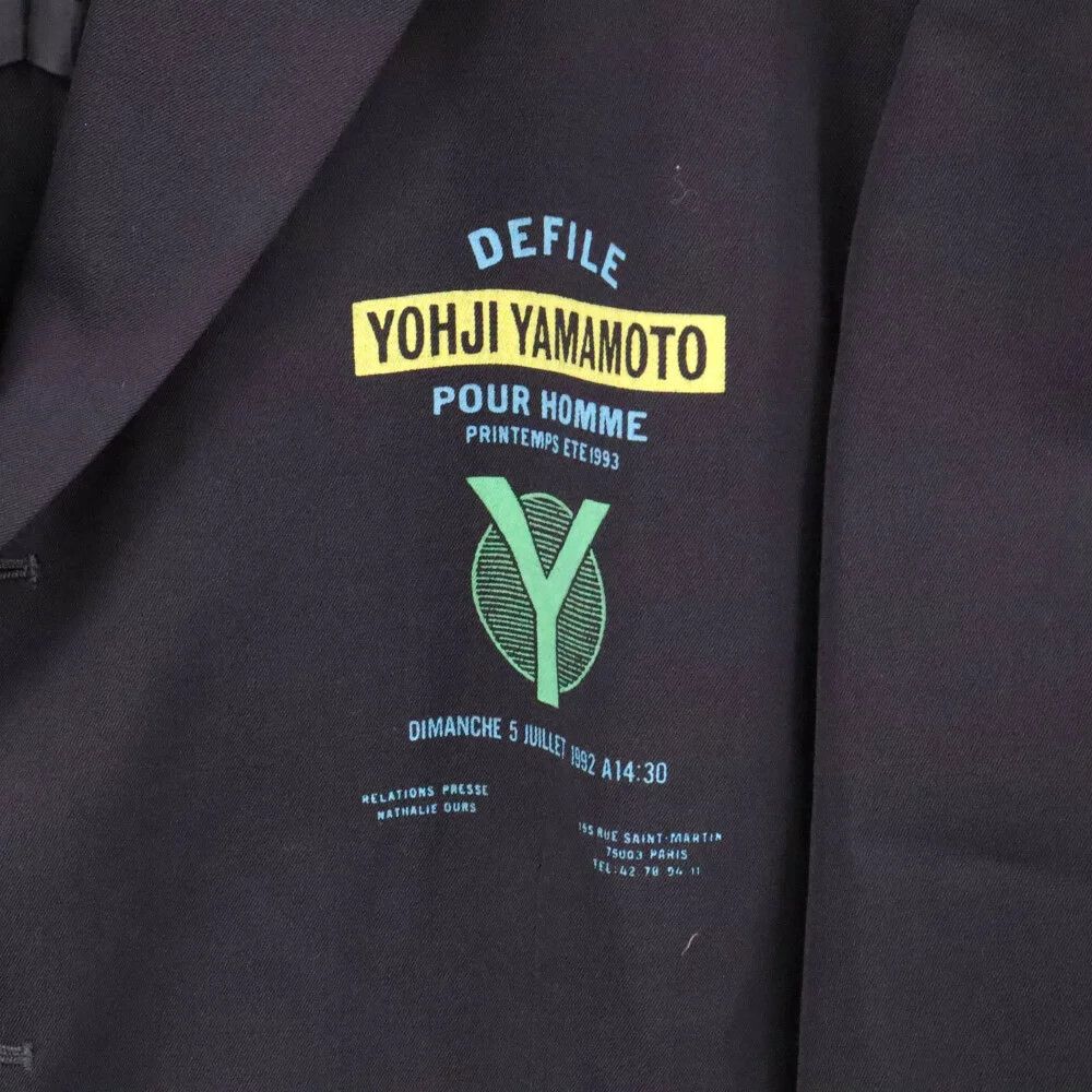 Yohji Yamamoto Yohji Yamamoto POUR HOMME 93SS NotchLapel 3B Tailored Jacket Size US S / EU 44-46 / 1 - 4 Thumbnail