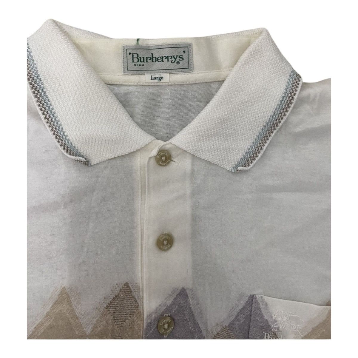 Burberry VINTAGE BURBERRY CHEST NOVACHECK EMBROIDERE LOGO POLO TEE Size US L / EU 52-54 / 3 - 4 Thumbnail