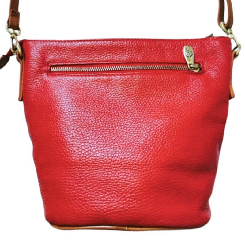 NBDN Nobrandedon Valentina Red Crossbody Leather Bag Purse Size ONE SIZE - 4 Thumbnail