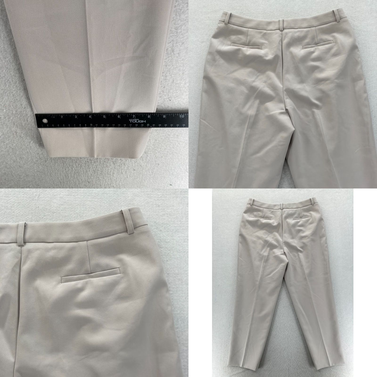 Brooks Brothers Brooks Brothers Dress Pants Women's 16 Gray Bonotto Italian Stretch Fabric Tapered Fit Regular Front Pleated Crew Pockets Size 38" / US 16 / IT 52 - 9 Thumbnail