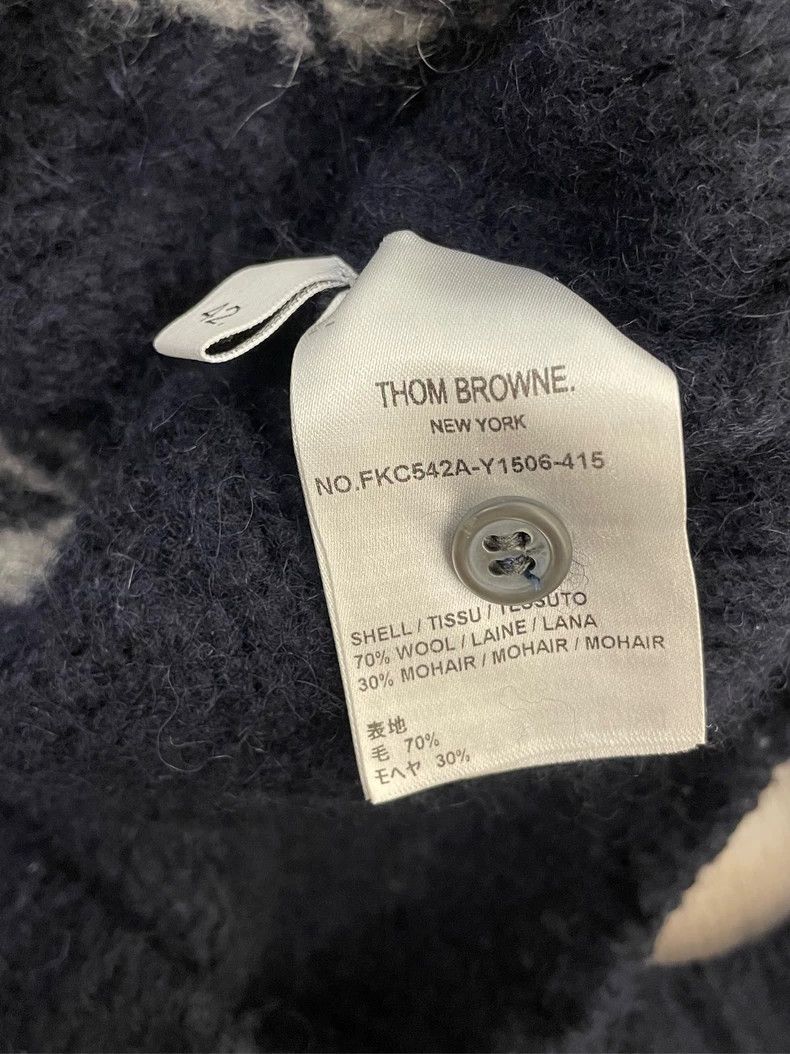 Thom Browne Thom browne Dark blue puppy short wool cardigan sweater 250 Size M / US 6-8 / IT 42-44 - 6 Thumbnail