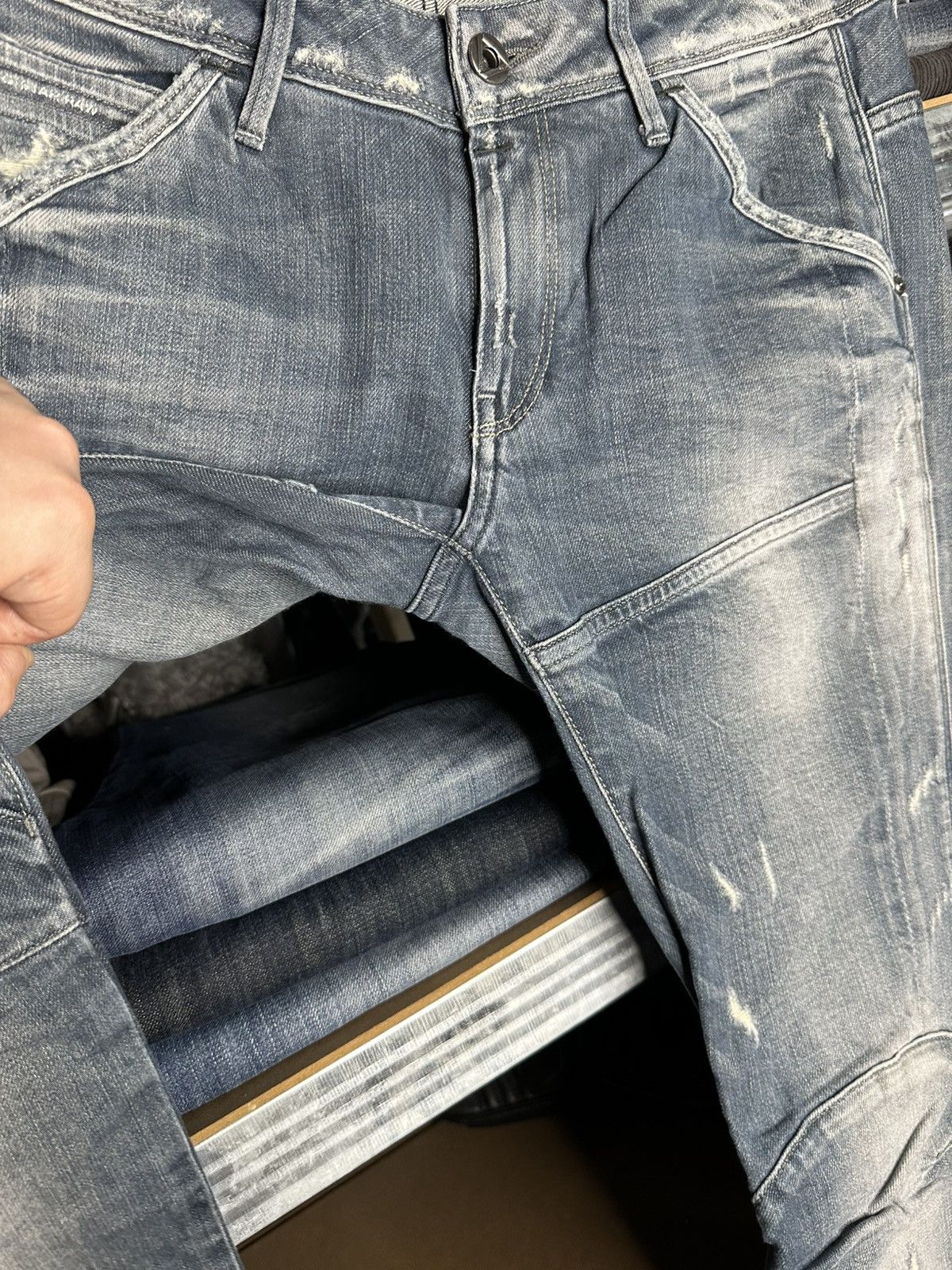 G-Star G-Star RAW 5620 3D Tapered Distressed Denim Jeans W31 L34 Size US 31 - 7 Thumbnail