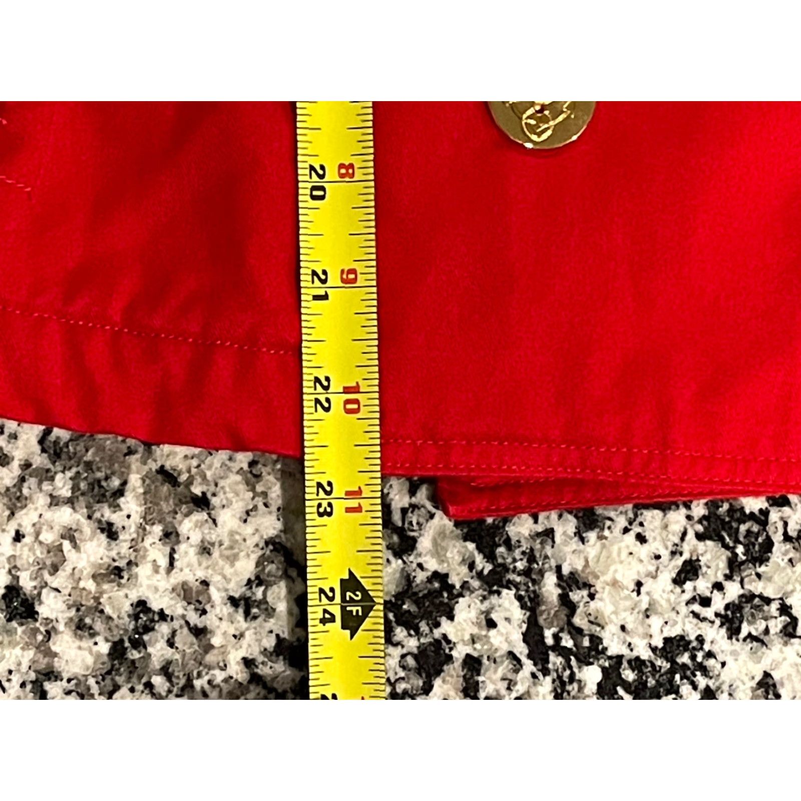 Ralph Lauren Lauren Ralph Lauren Womens Jacket Double Breasted Gold Tone Buttons Pockets Lg Red Cotton Cardigan? Size L / US 10 / IT 46 - 6 Thumbnail