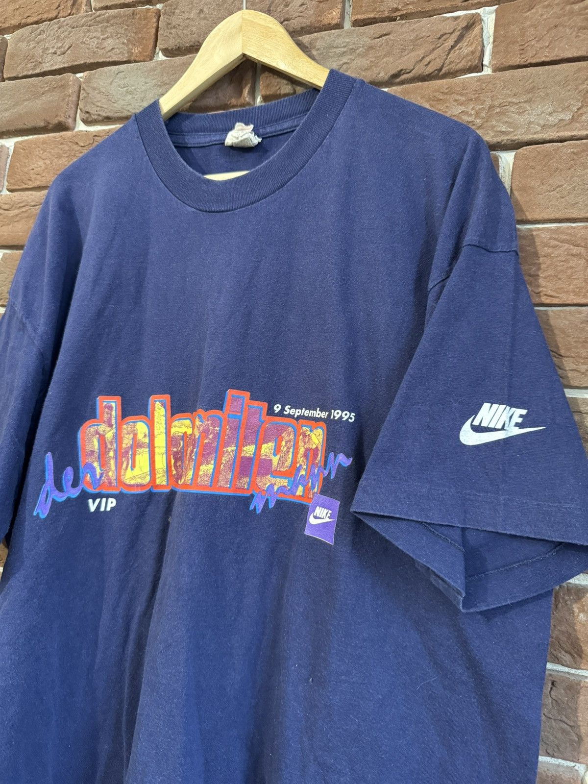 Nike Vtg 90s NIKE Dolomiten VIP T Shirt Logo Spellout Sports Usa Size US XL / EU 56 / 4 - 3 Thumbnail