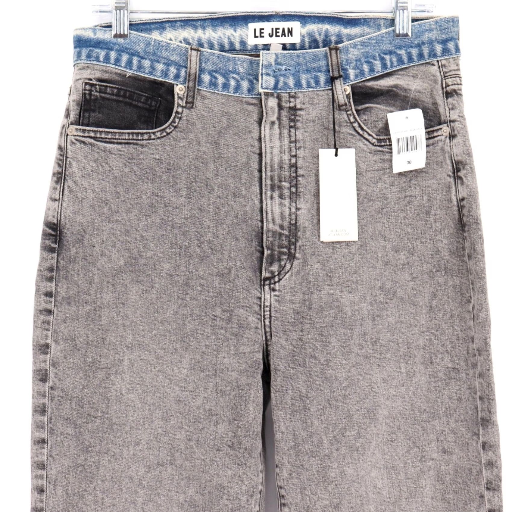 Vintage VINTAGE LE JEAN Sabine High Rise Straight Ankle Jeans Blue Grey Contrast 30 NWT Size 30" / US 8 / IT 44 - 4 Thumbnail