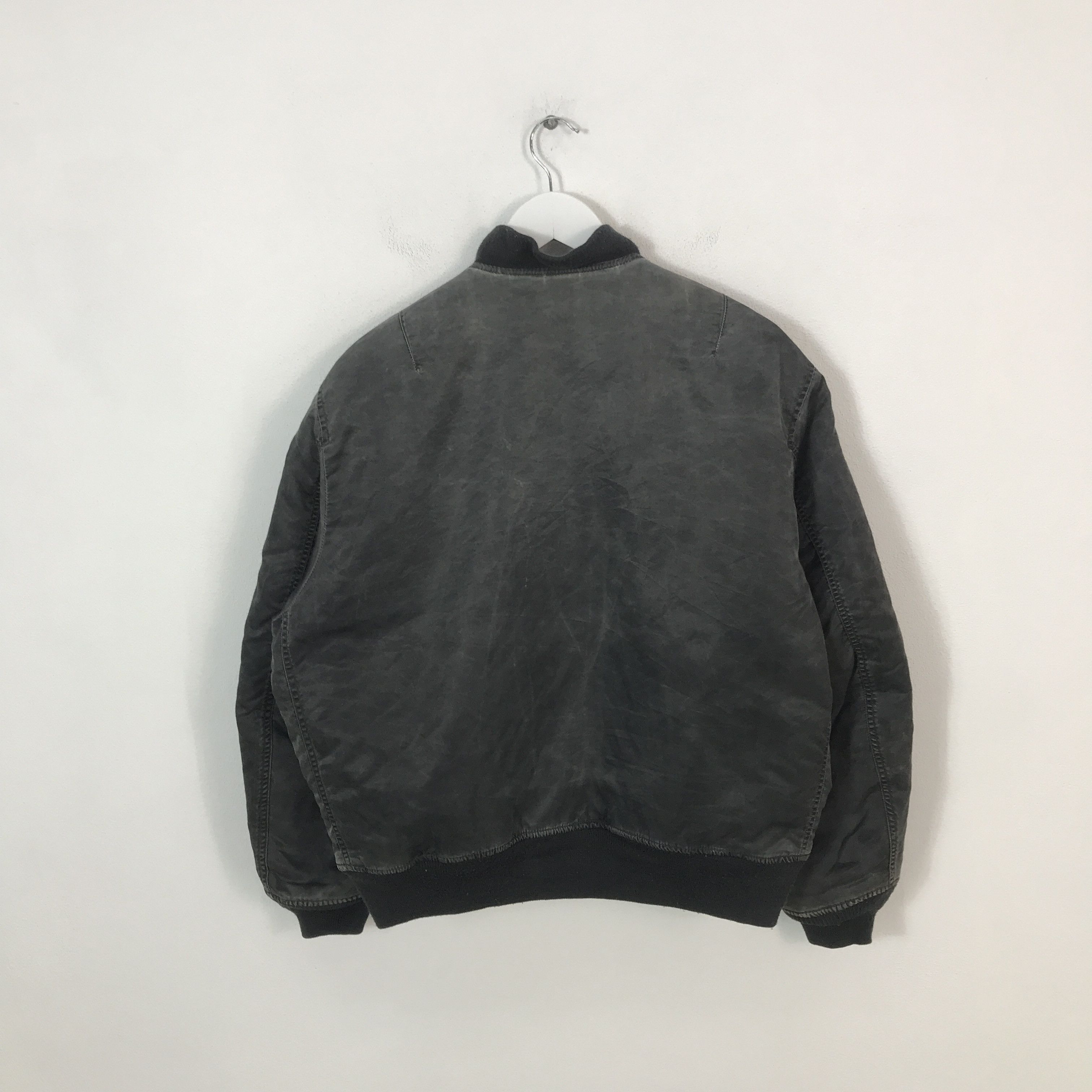 Japanese Brand Vtg air force intermediate Ma-1 design Bomber jacket Size US L / EU 52-54 / 3 - 3 Thumbnail