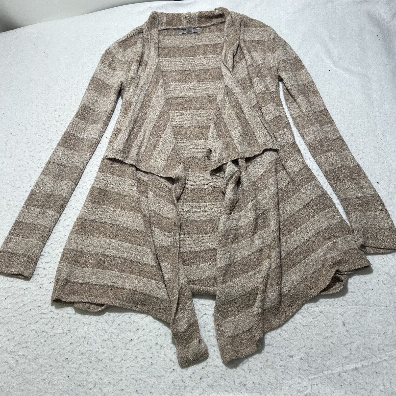 Other Barefoot Dreams Bamboo Chic Lite Striped Open Front Cardigan Size M / US 6-8 / IT 42-44 - 1 Thumbnail
