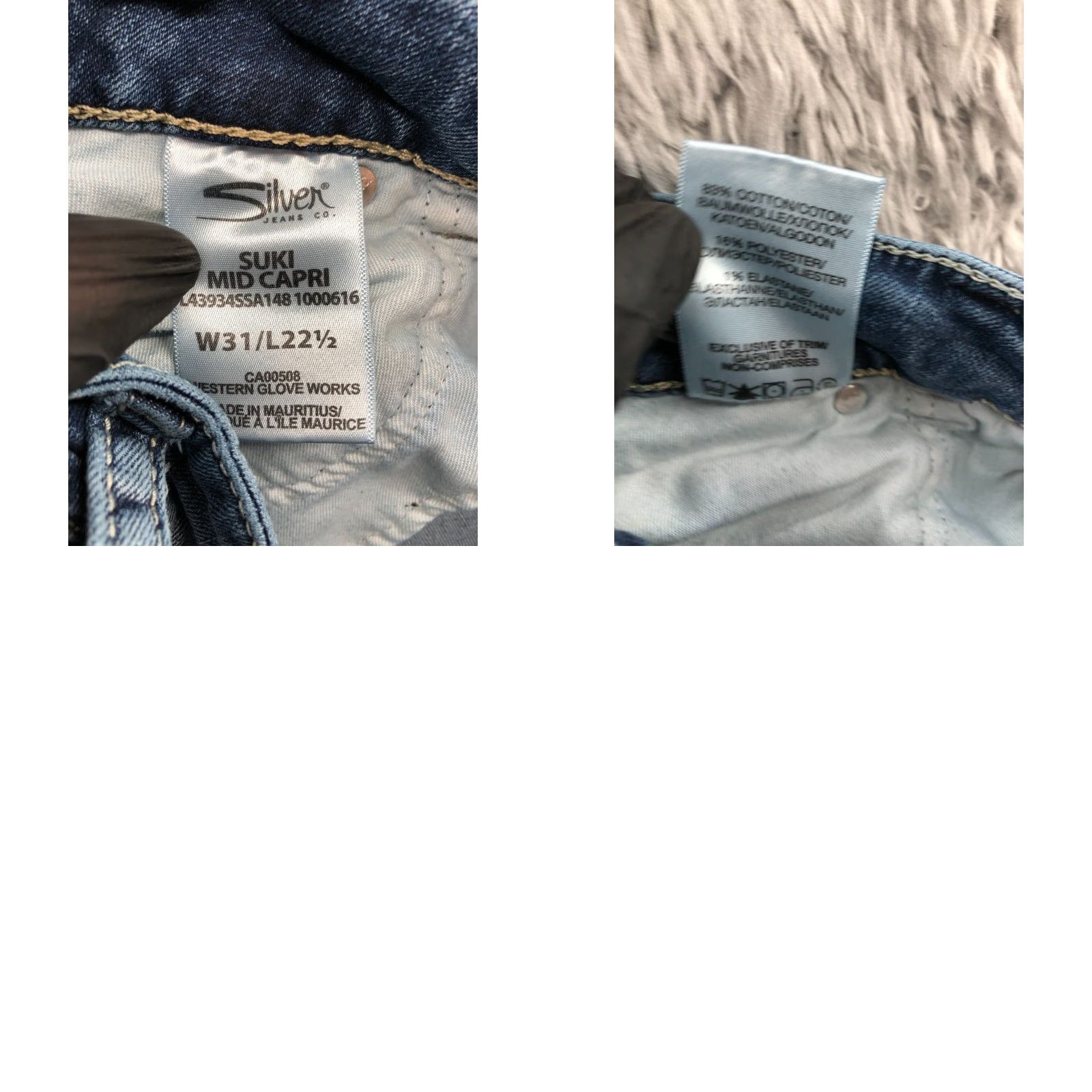Silver Jeans Co. Silver Suki Capri Jeans Size 31 Womens Medium Wash Blue Size 24" / US 00 / IT 34 - 9 Thumbnail