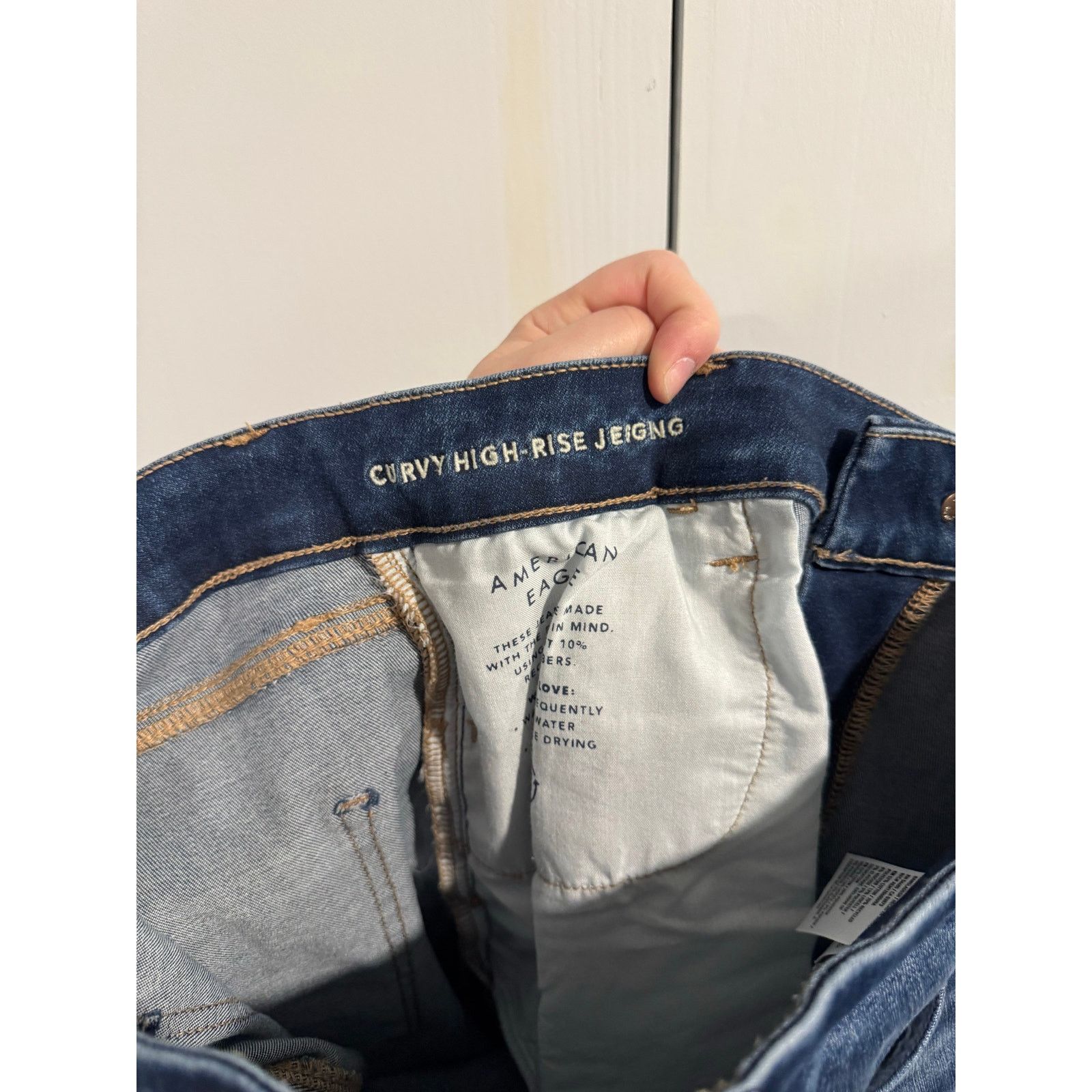 American Eagle Outfitters American Eagle Curvy High Rise Jeggings Size 12- wore 1x Size 30" / US 8 / IT 44 - 3 Thumbnail