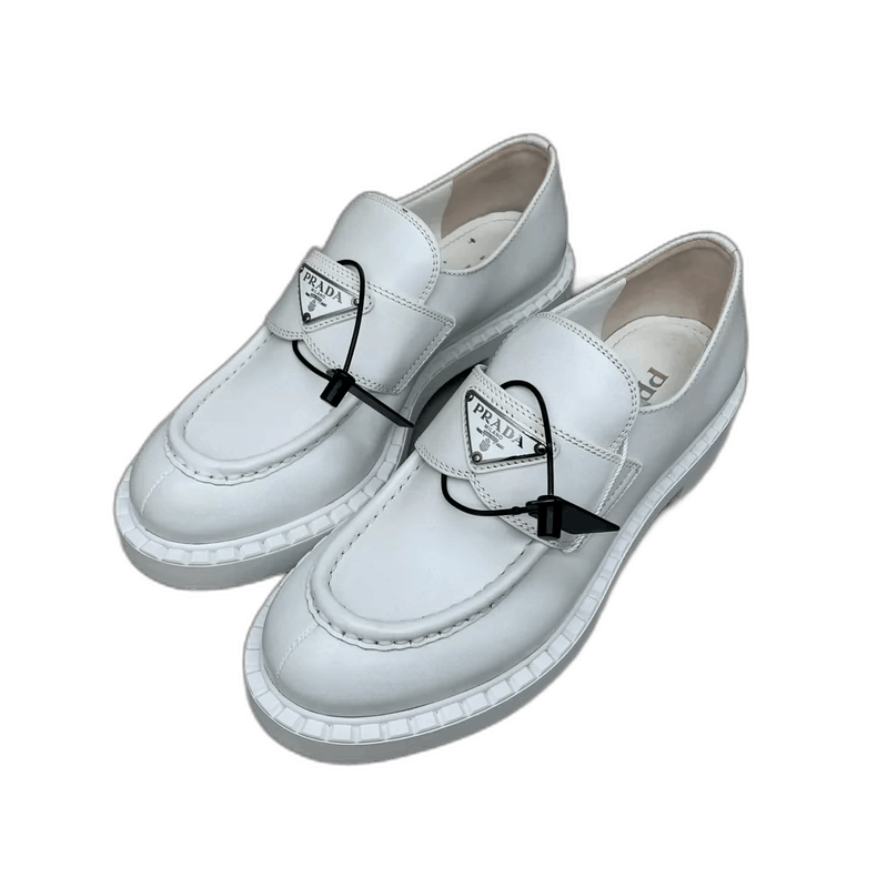 Prada Prada White Loafers Size 36.5 -2505 Size US 6 / IT 36 - 1 Thumbnail