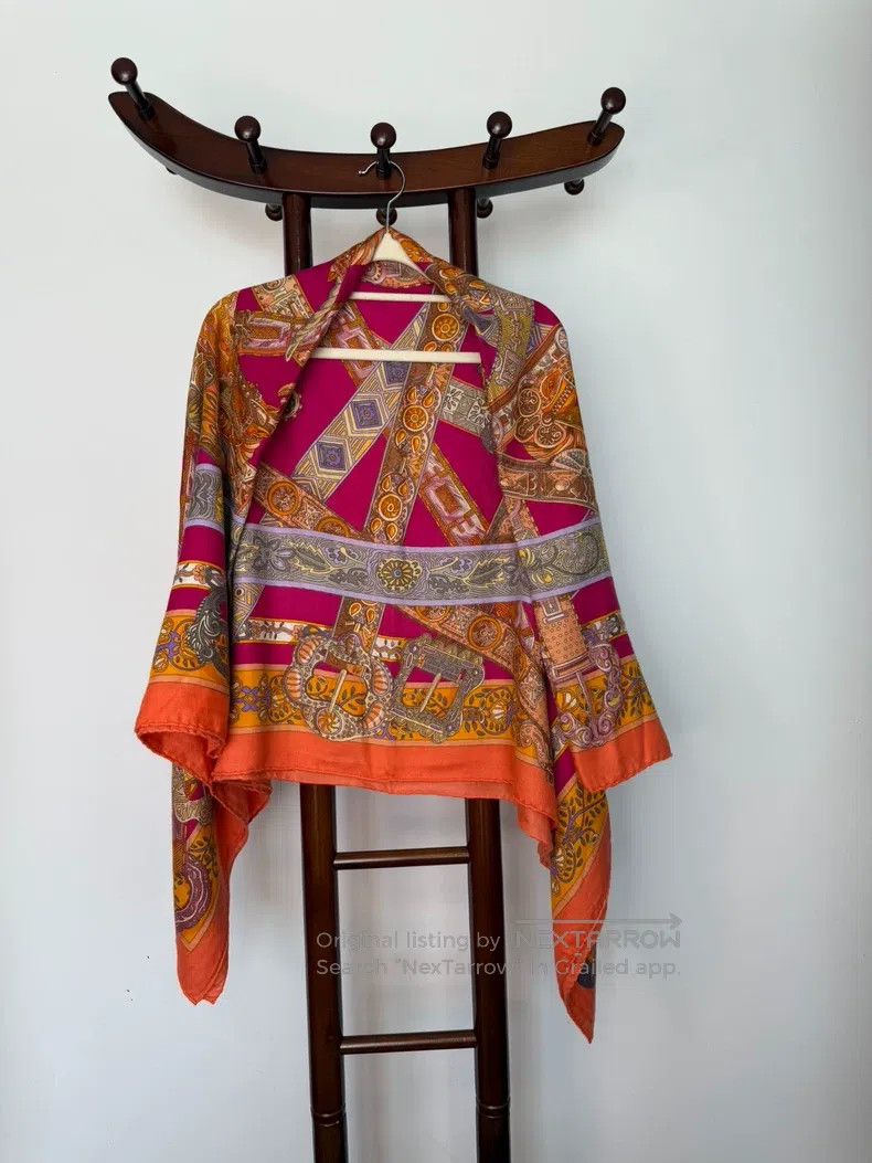 Hermes Hermes size 140*140 Stole Shawl, Size 140*140, Cashmere and Size ONE SIZE - 2 Thumbnail