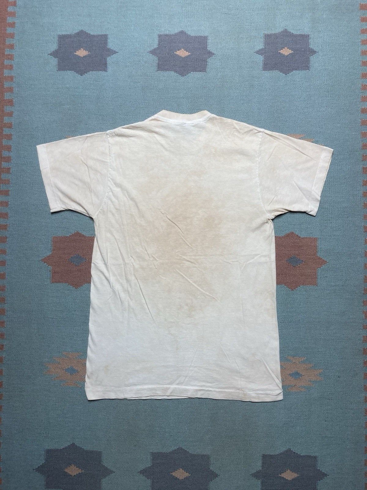 Vintage 80s blank white t shirt BVD grunge soft cotton worn large Size US L / EU 52-54 / 3 - 7 Thumbnail