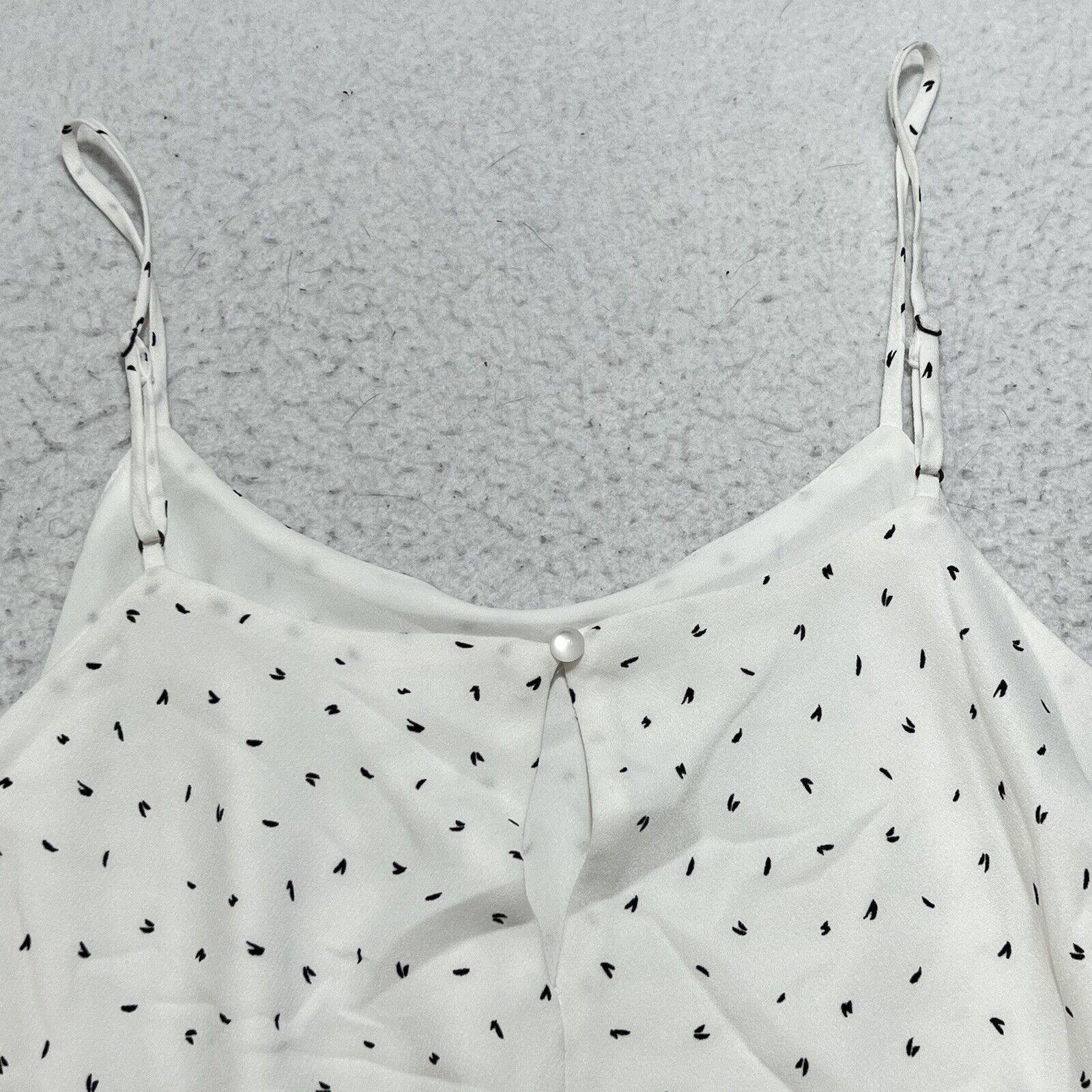 Nordstrom Abound Ivory Abstract V-Neck Swing Camisole Tank Top Size XL / US 12-14 / IT 48-50 - 9 Thumbnail