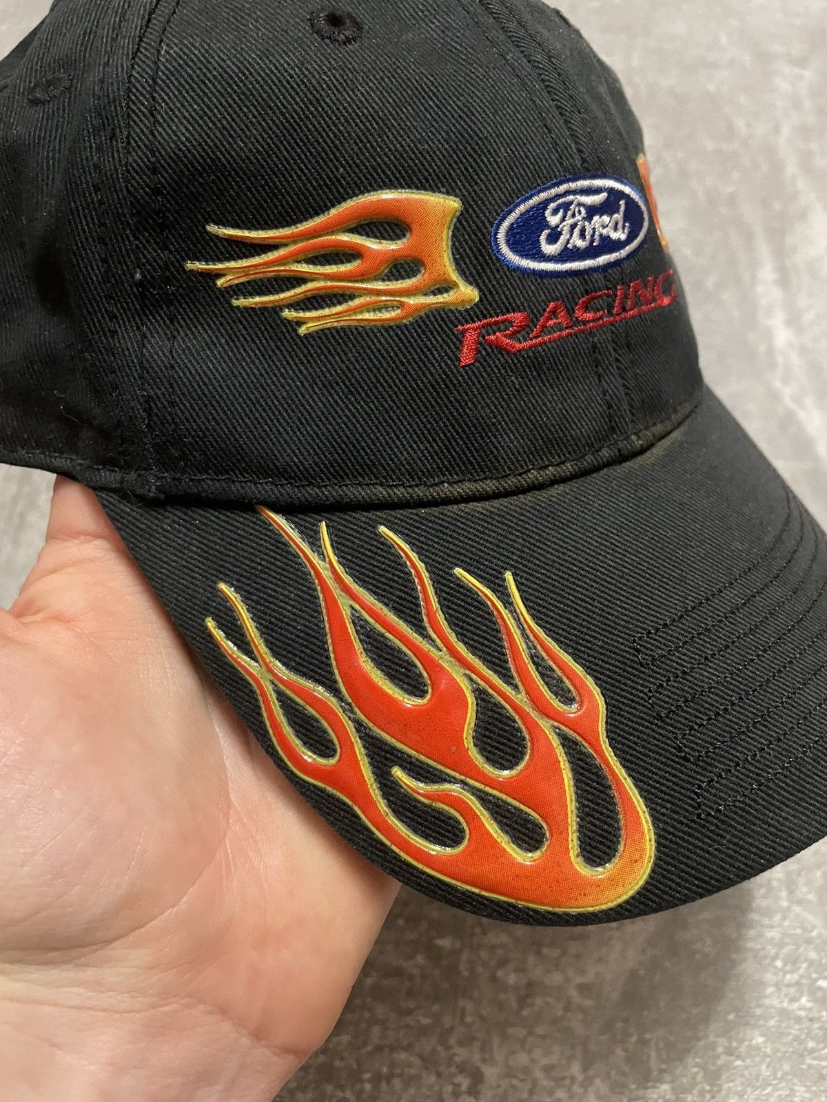 Ford × NASCAR Vintage Ford Racing Nascar Flame Cap Hat Size ONE SIZE - 3 Thumbnail