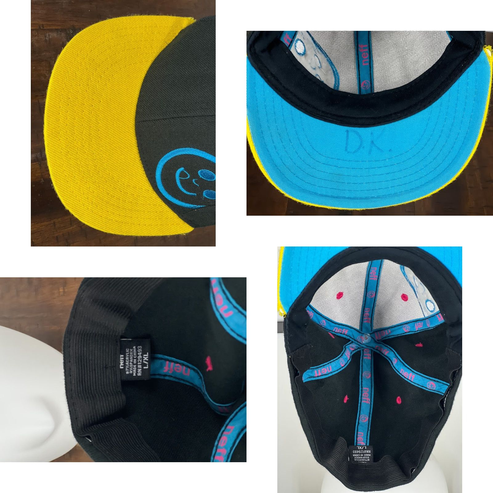 Vintage NEFF Hat Cap Fitted Adult Large Black Skate Skater Surf Cotton Beach Classic F Size ONE SIZE - 8 Thumbnail