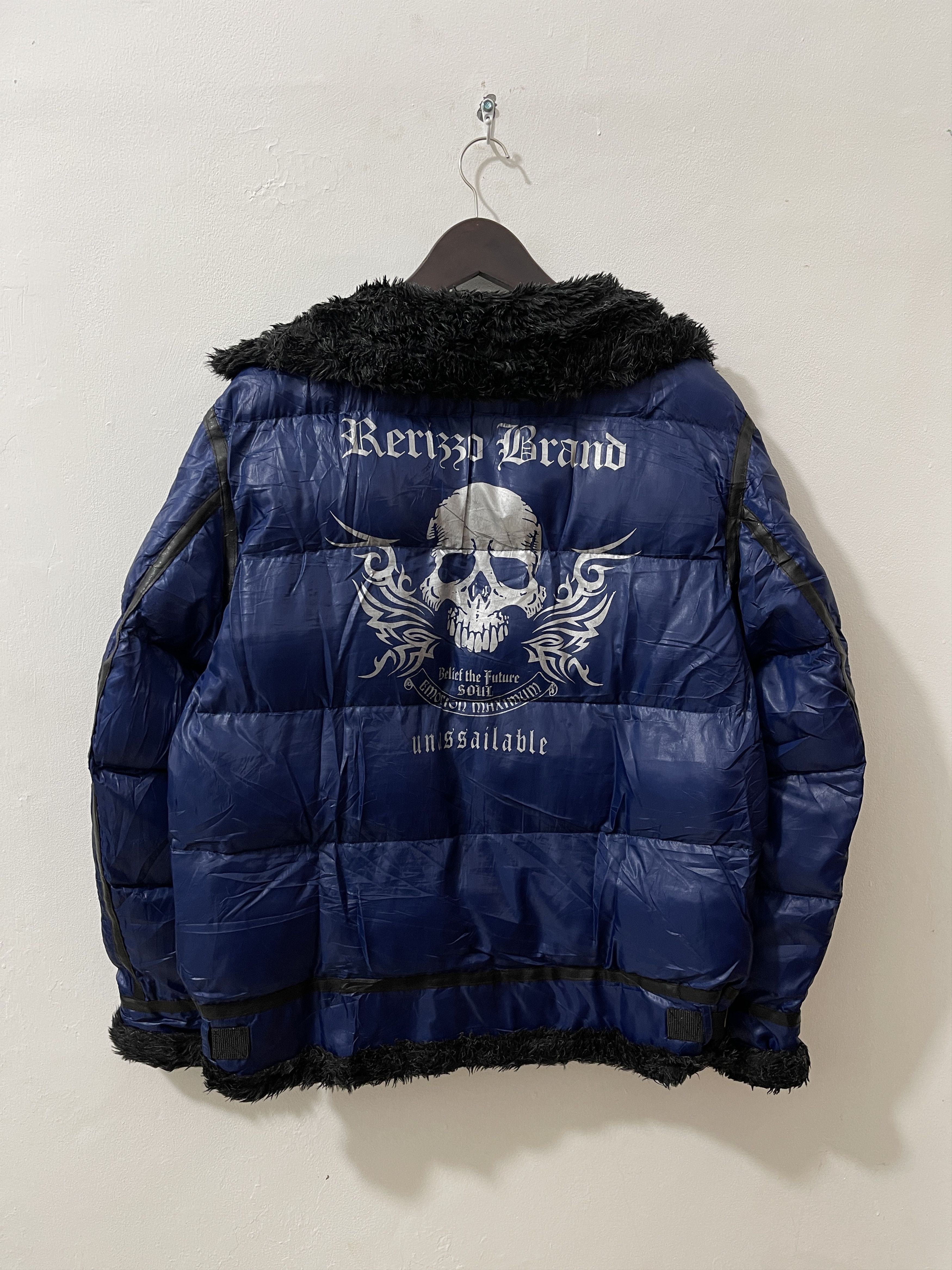 Japanese Brand 2000s Rerizzo Japan Archive Skull Puffer Vkei Style Jacket Size US XL / EU 56 / 4 - 1 Thumbnail