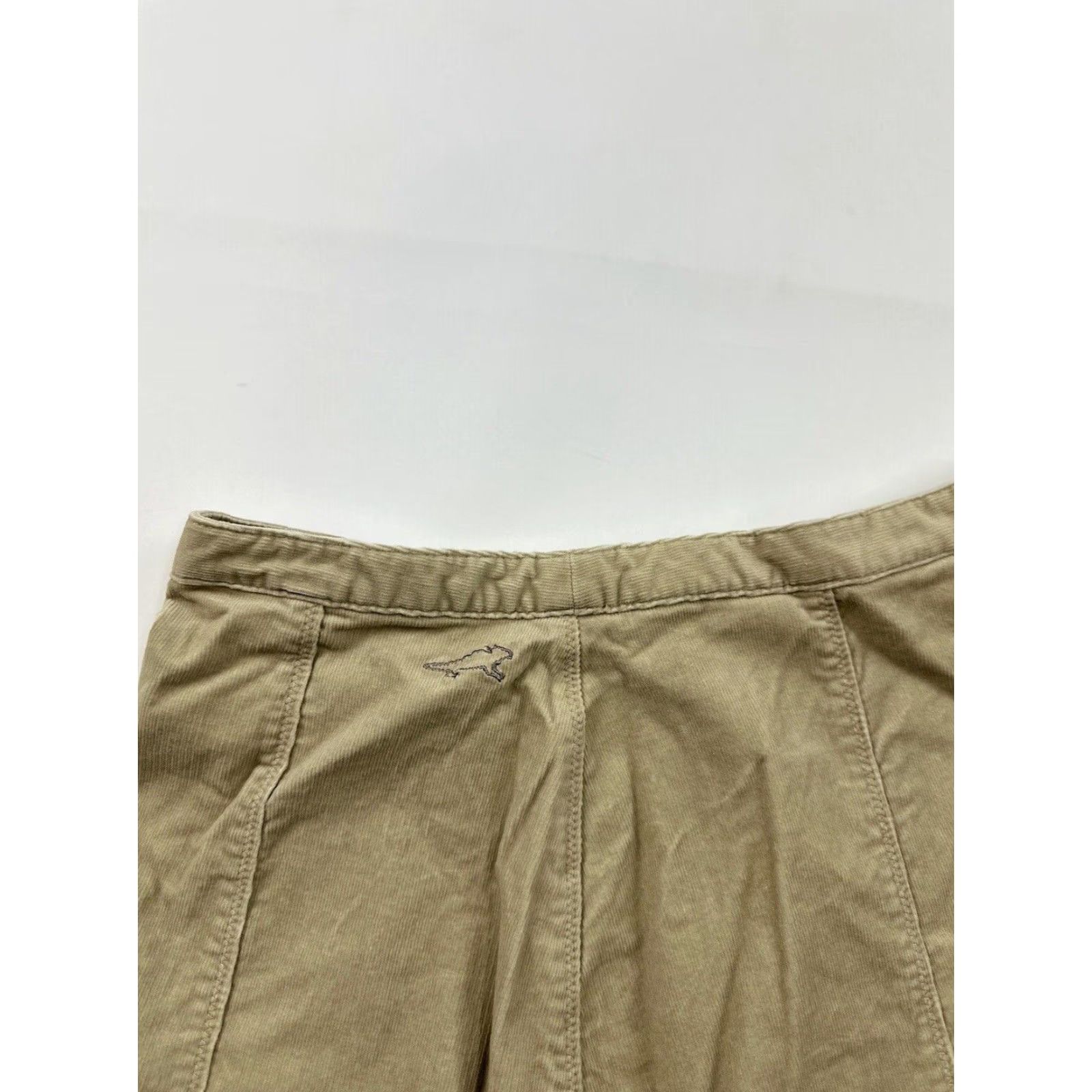Vintage HORNY TOAD Skirt Women's L Khaki Corduroy A-Line Knee Length Beige Cotton Elastane Pull On Size 36" / US 14 / IT 50 - 3 Thumbnail