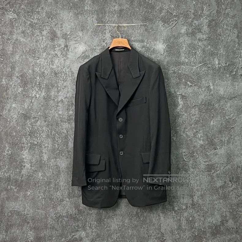 Yohji Yamamoto Yohji Yamamoto Wool Blazer. Size US L / EU 52-54 / 3 - 1 Thumbnail