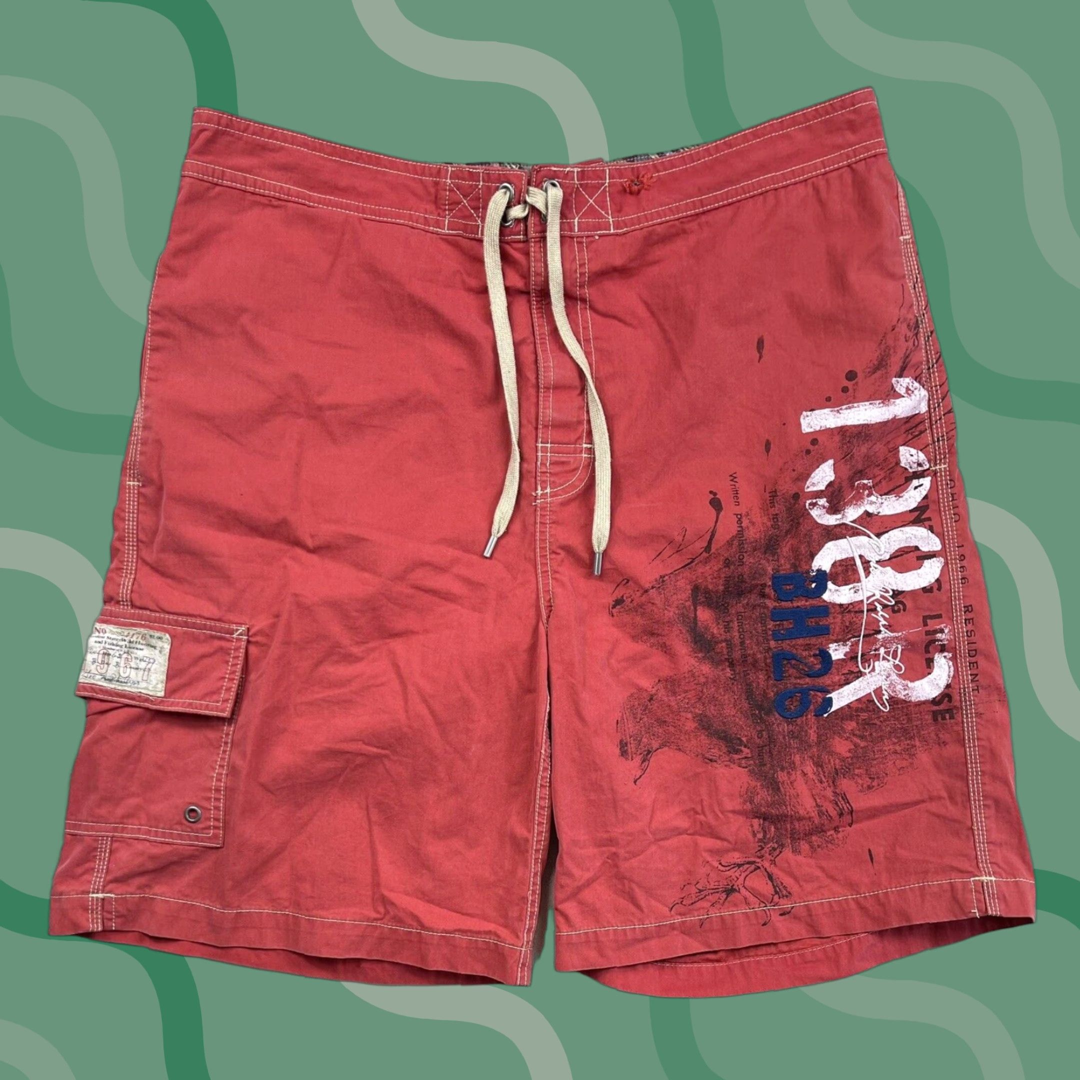 Polo Ralph Lauren VINTAGE Polo Ralph Lauren Mens Cargo Military Fishing Swim Trunks Lined Sz L 90s Red Cotton Quick Dry Pockets Casual Shorts Size US S / EU 44-46 / 1 - 1 Thumbnail