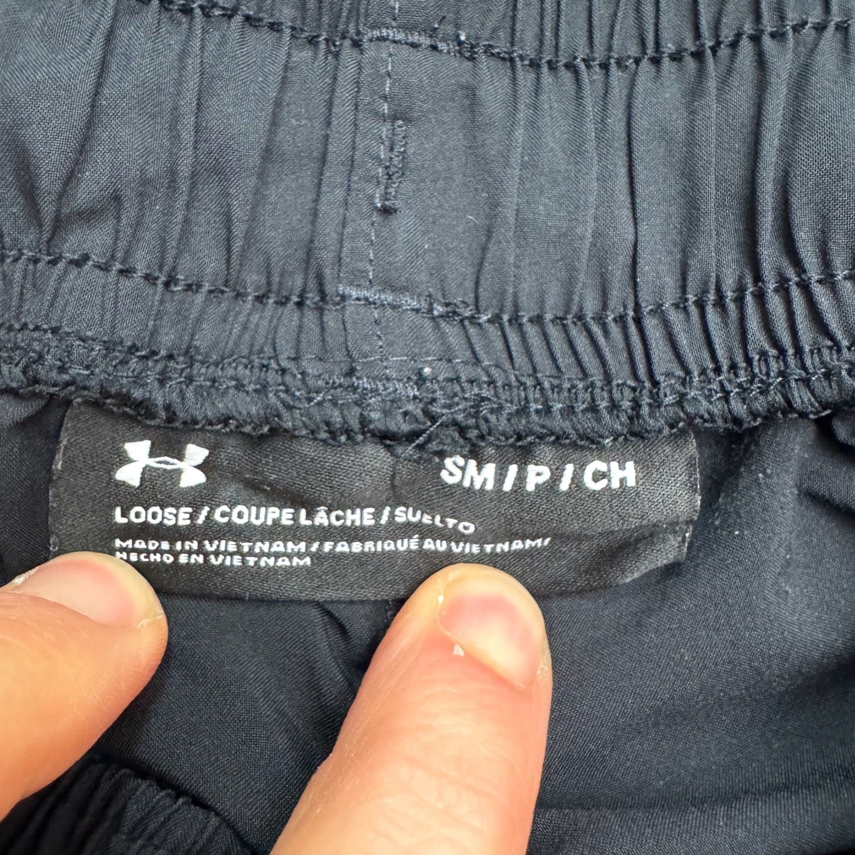 Under Armour Under Armour Shorts Mens Small Black White Graphic Elastic Waist Active Size US 29 - 6 Thumbnail