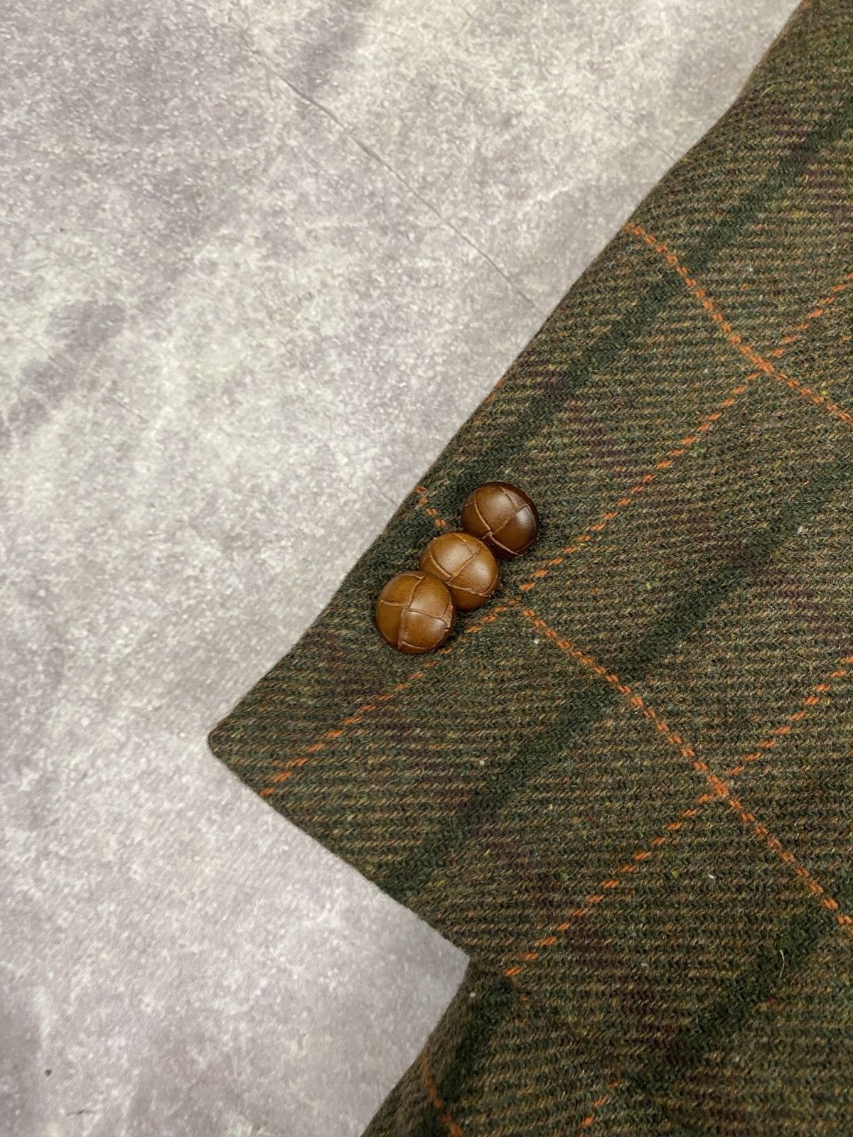 DAKS Daks London Vintage Checkered Wool Blazer Luxury British 54 Size 44R - 2 Thumbnail
