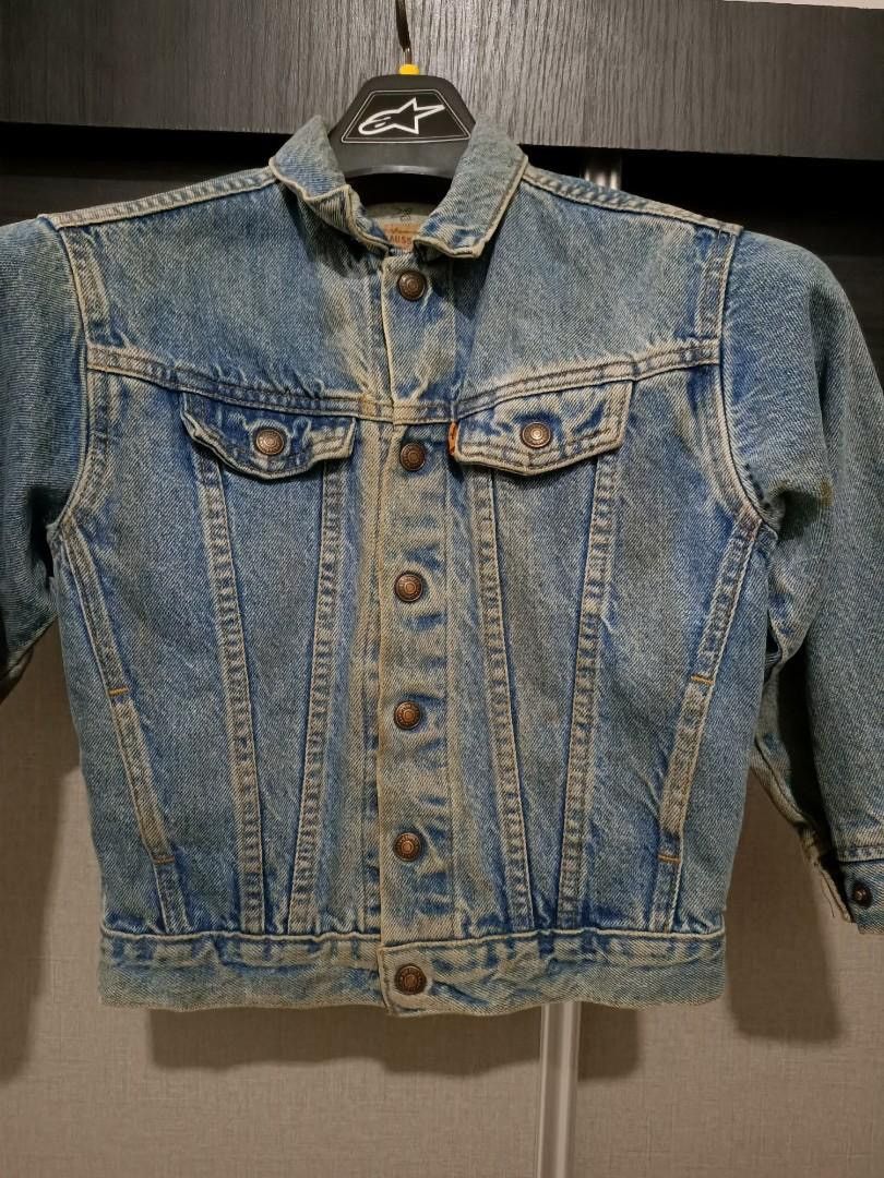 Levi's Vtg. Levi’s Orange Tab Trucker Jacket (Kids 6, Made in USA) Size US XXS / EU 40 - 2 Thumbnail