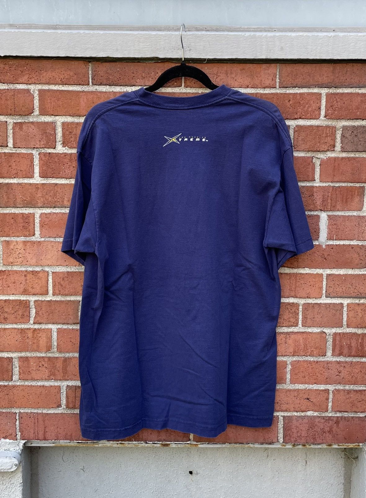 Drew Pearson Vtg Los Angeles Xtreme XFL T-Shirt Navy Blue Drew Pearson Size US XL / EU 56 / 4 - 4 Thumbnail
