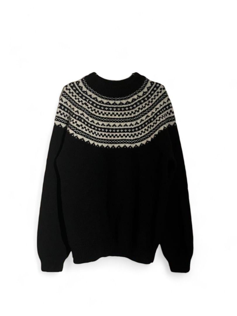 image of Saint Laurent Paris Saint Laurent - L Aw16 Hedi Slimane Knit Sweater Nordic in Black (Size Medium)