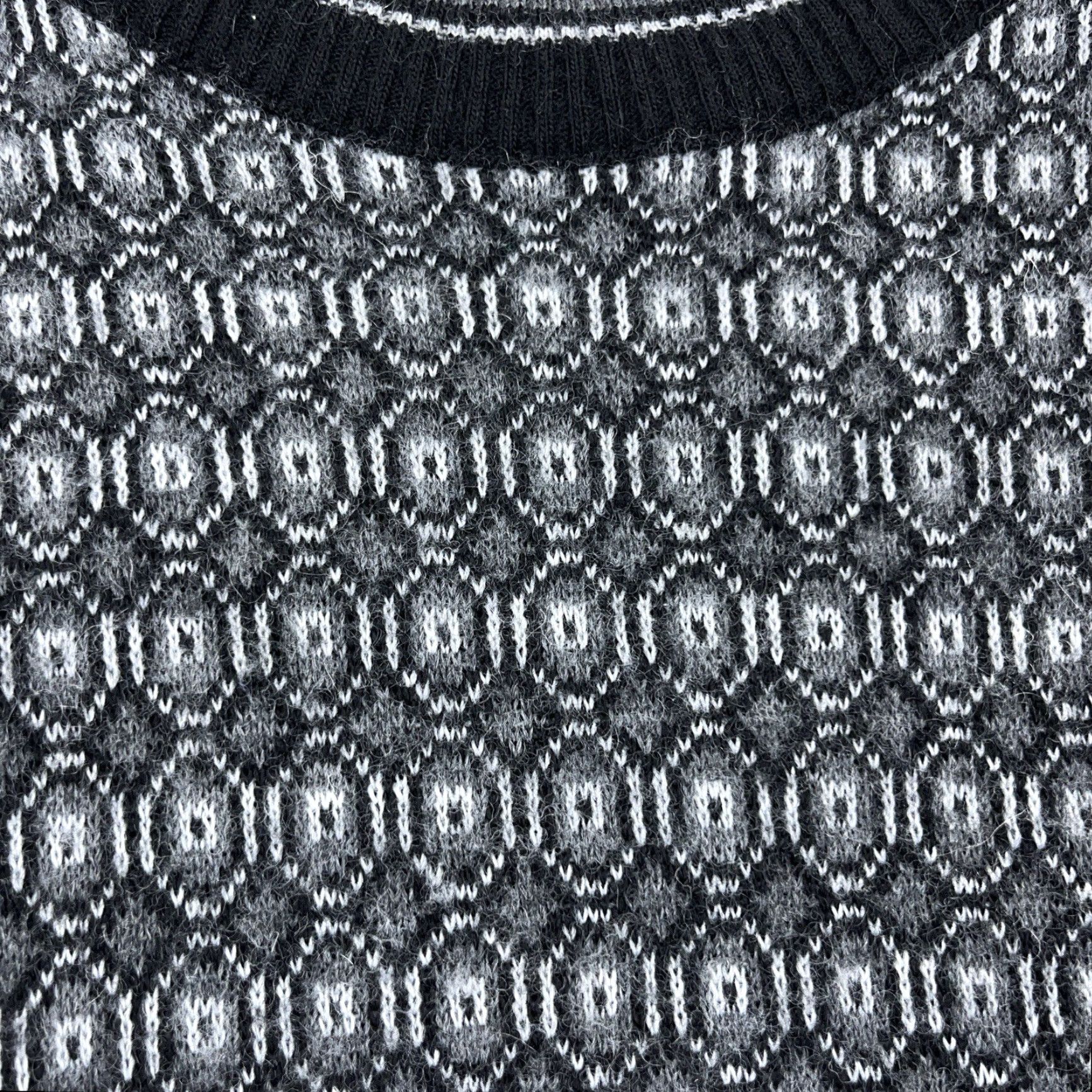 Vintage VINTAGE Grandpa Sweater Men XL Gray Wool Blend Geometric Knit 90s Y2K Cosby Hagger Pullover Crew Neck Mens Size US XL / EU 56 / 4 - 4 Thumbnail