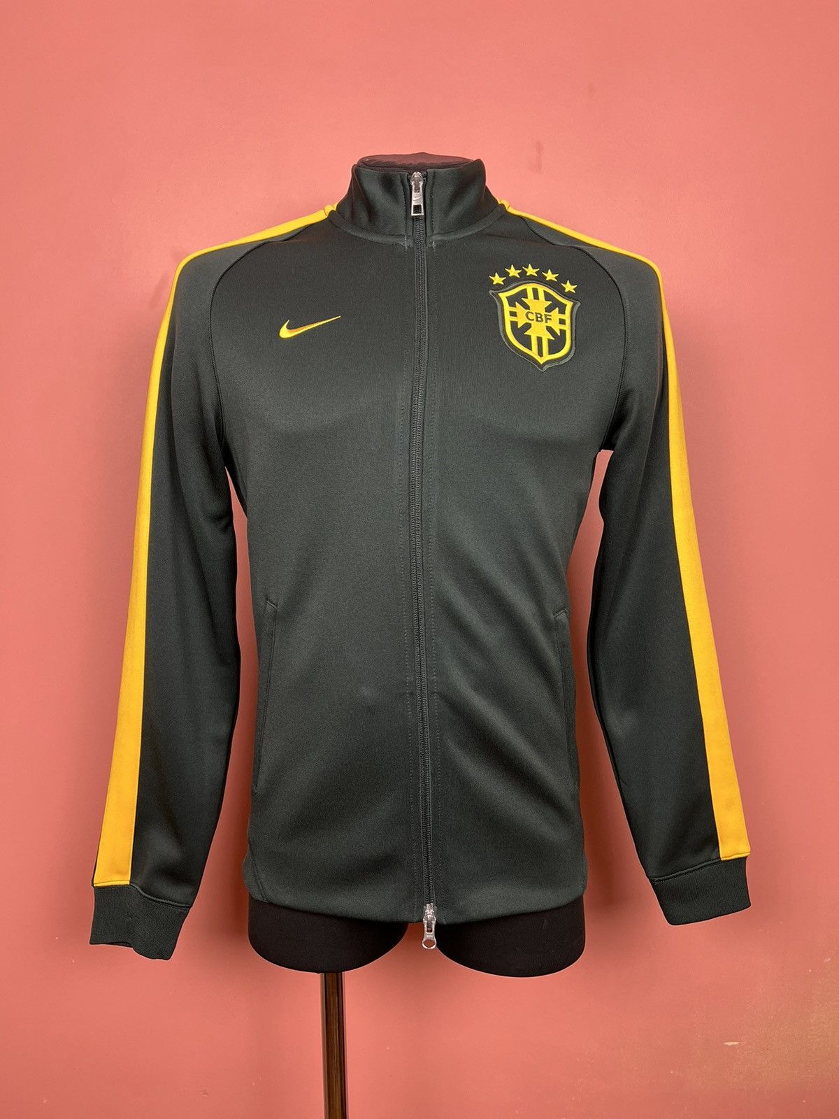 Nike Streetwear Vintage Nike x brasil cbf footbal track jacket soccer Grailed