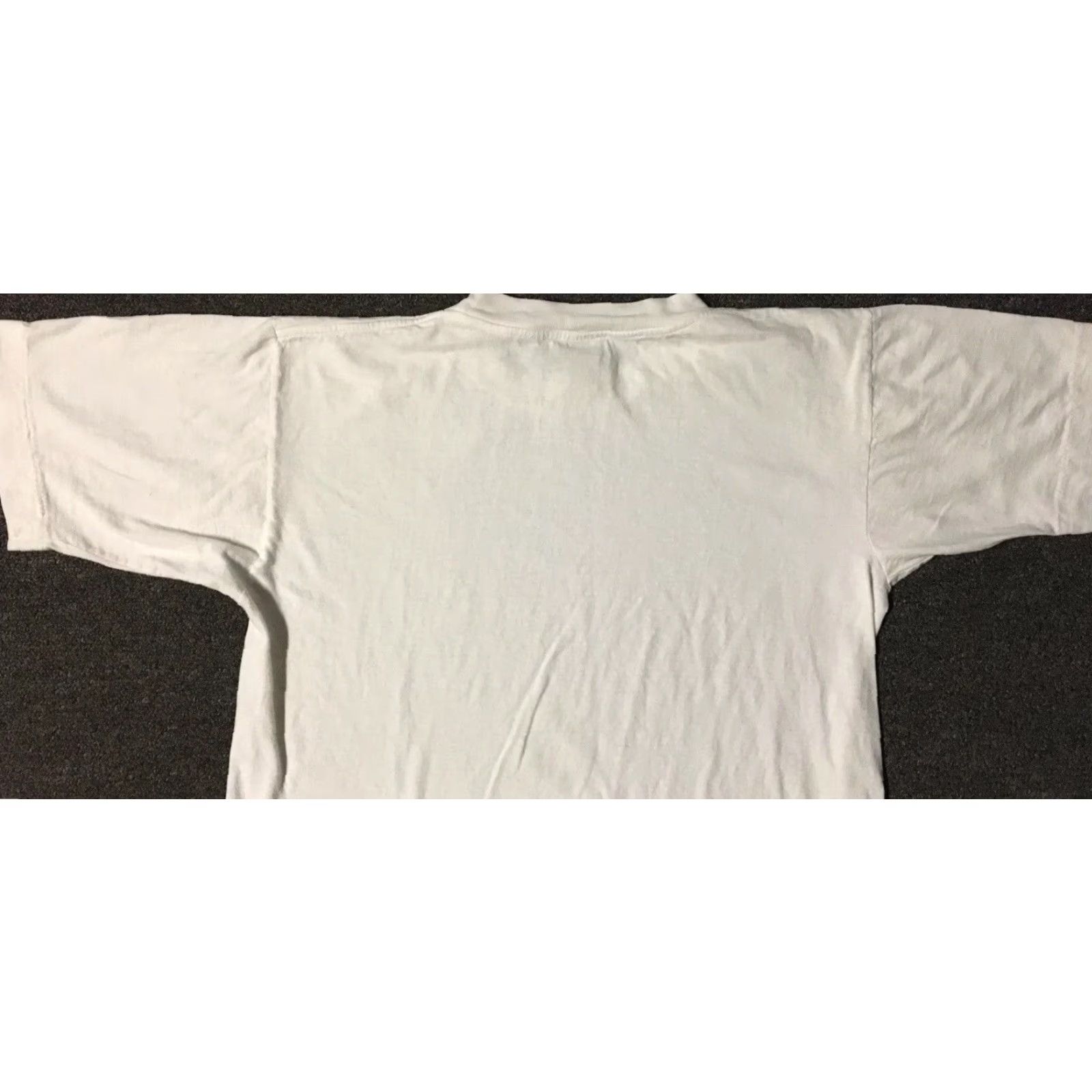 Vintage VINTAGE Shirt S Mens White 90s Grunge Biker Punk Skate Surf Trucker Mechanic Army Single Stitch Short Sleeve Size US S / EU 44-46 / 1 - 7 Thumbnail