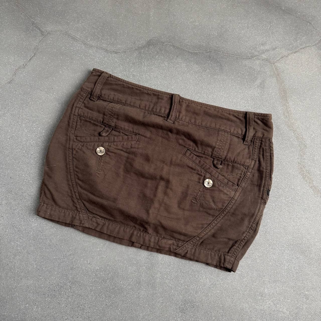 Diesel × Vintage Diesel Vintage Y2K Brown Mini Skirt Size 27" / US 4 / IT 40 - 5 Thumbnail