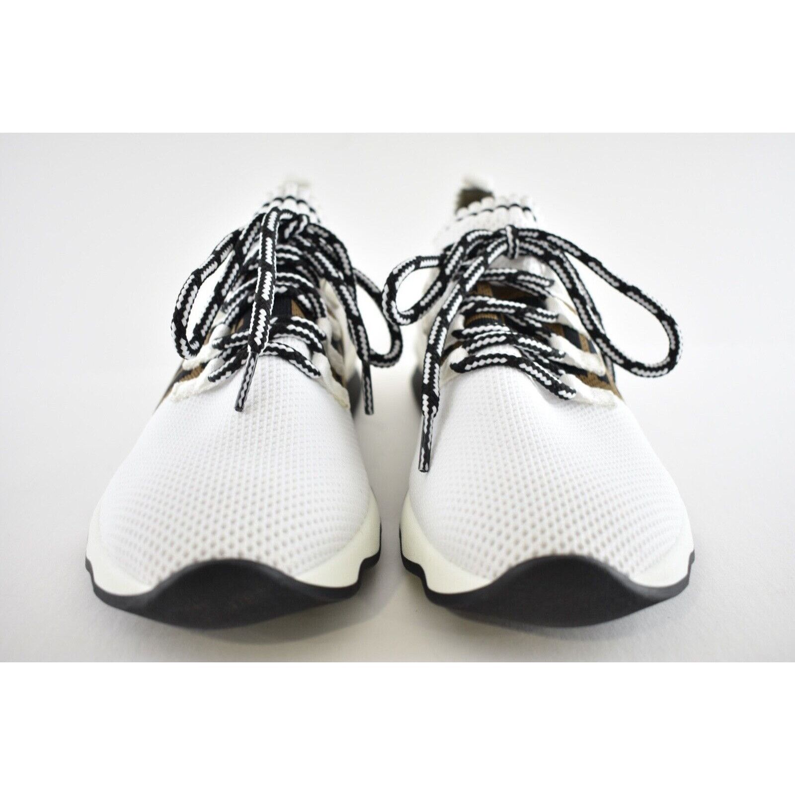 Fendi Fendi FF Knit White Sock Brown Black Logo Low Top Sneaker 41 Size US 11 / IT 41 - 7 Thumbnail