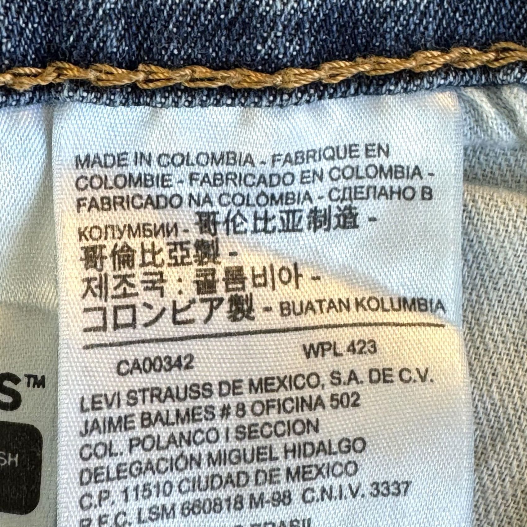 Levi's Levis 559 Jeans Mens 38x30 Blue Whiskered Straight Leg Stretch Mid Rise Denim Size US 38 / EU 54 - 4 Thumbnail