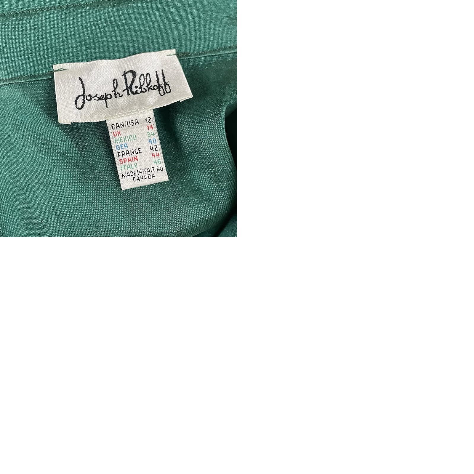 Joseph Ribkoff Joseph Ribkoff Jacket Emerald Size 12 Full Zip Collared Ruched Quiet Luxury R2 Size XL / US 12-14 / IT 48-50 - 9 Thumbnail