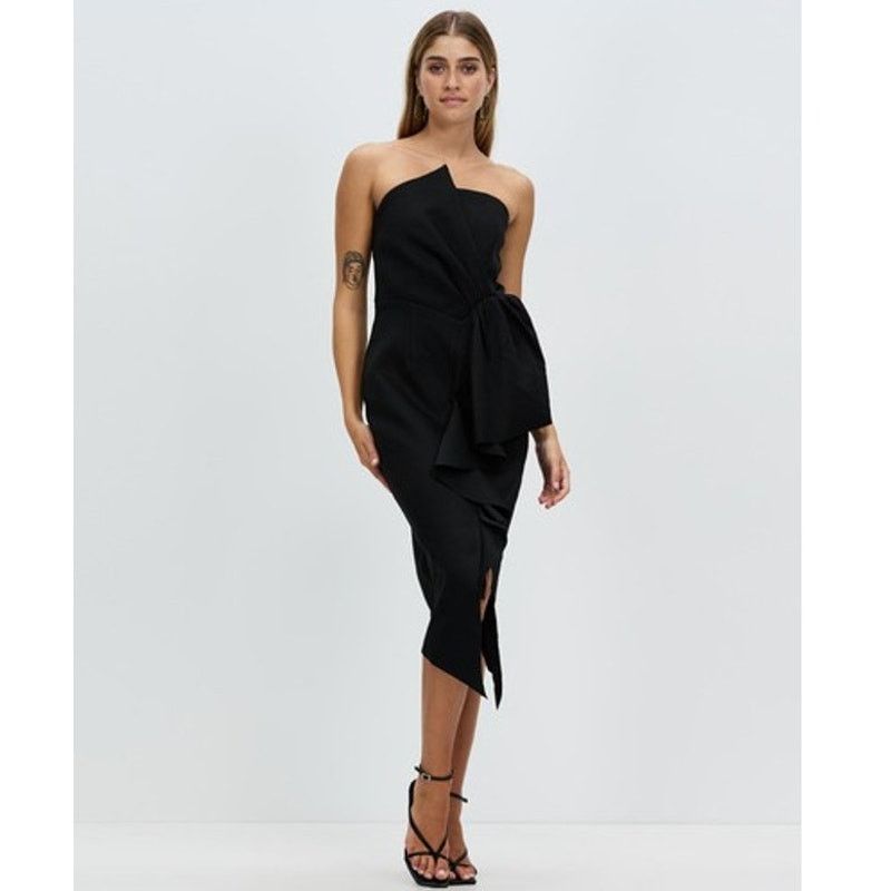 Free People New Elliatt Reception Ruffled Strapless Dress $170 SMALL LBD Size S / US 4 / IT 40 - 4 Thumbnail