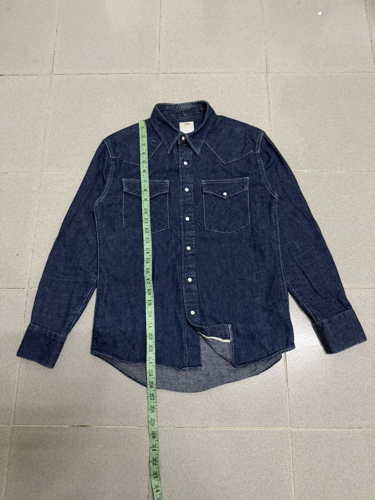 Visvim Visvim waterdrop cowboy selvedge denim shirt Size US M / EU 48-50 / 2 - 9 Thumbnail