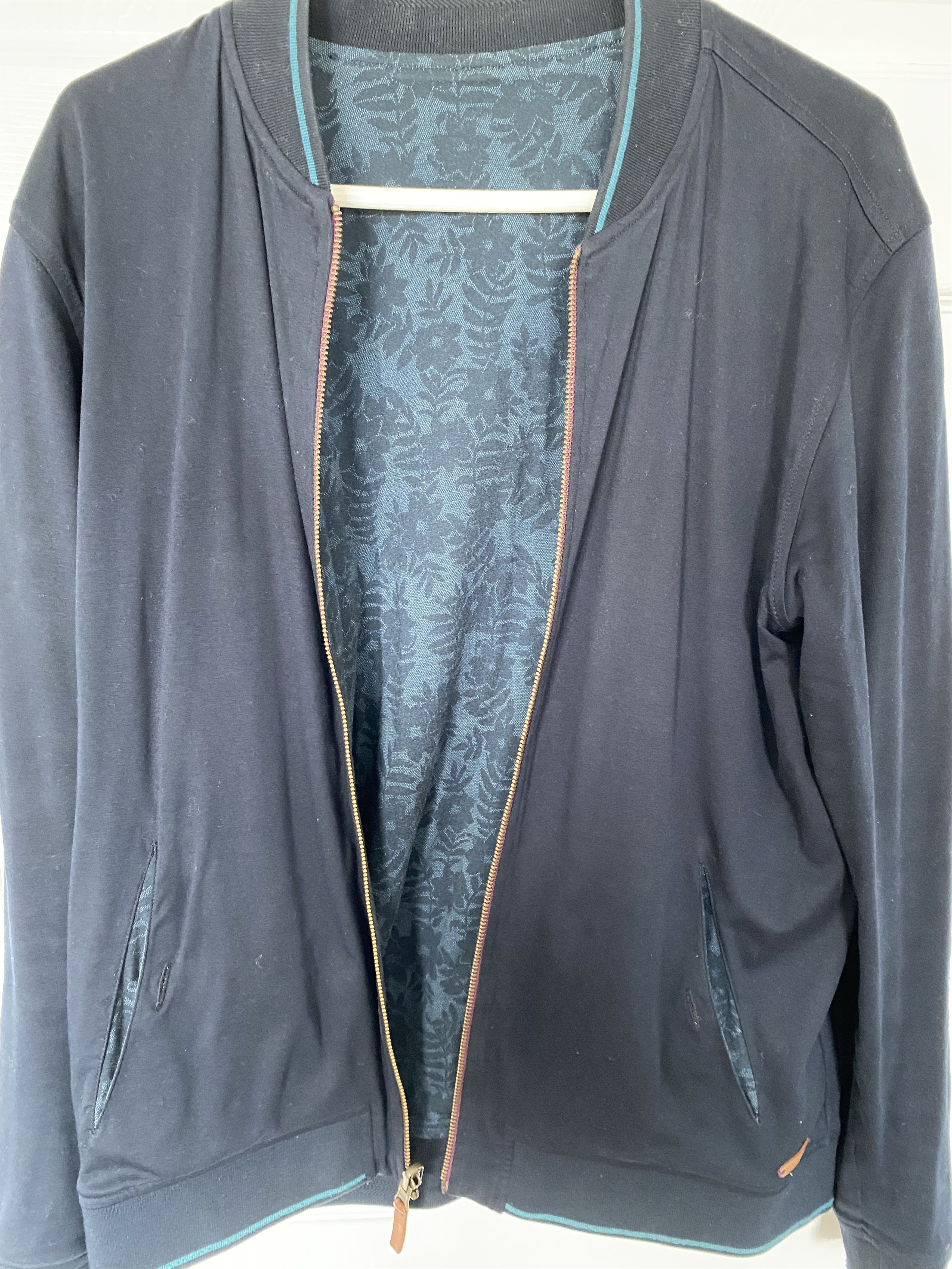 Ted Baker Ted Baker Reversible Bomber Jacket Navy & Floral |Size 4| Size US L / EU 52-54 / 3 - 3 Thumbnail