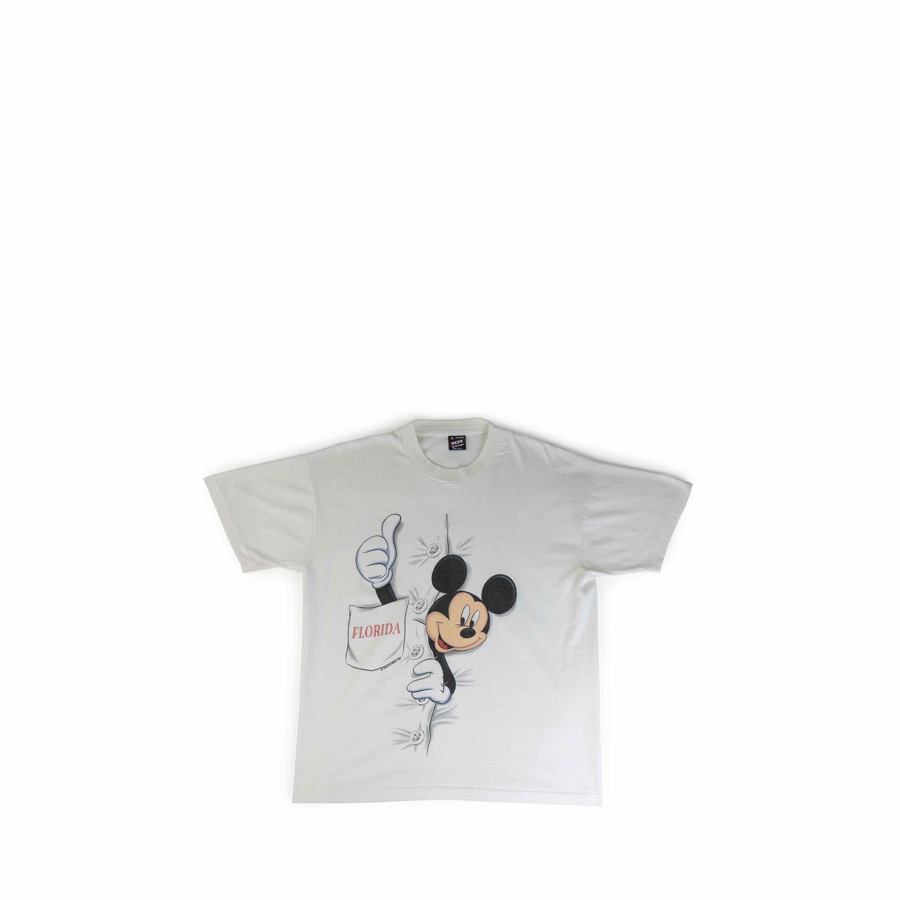 Vintage Vintage 1990's Mickey Mouse Florida Tee Shirt Size US XL / EU 56 / 4 - 1 Thumbnail