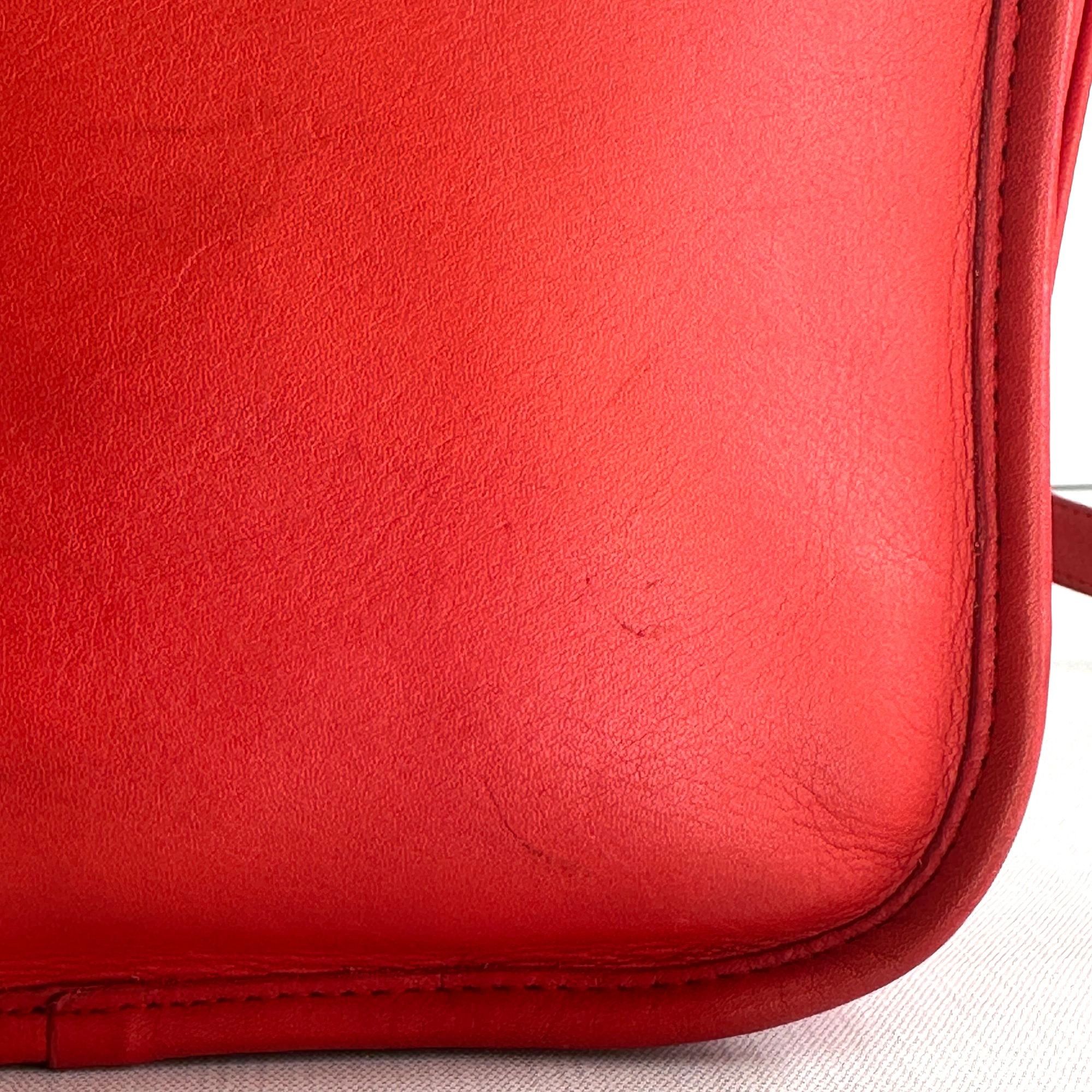 Coach Vintage 1980s Coach Red Tailored Pouch 4110 Made in NYC Size ONE SIZE - 15 Thumbnail