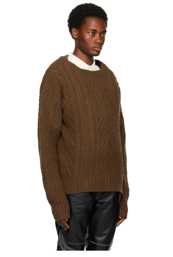 Martine Rose BNWT AW23 MARTINE ROSE BOILED CABLE DOLL CREW SWEATER M Size US M / EU 48-50 / 2 - 12 Thumbnail