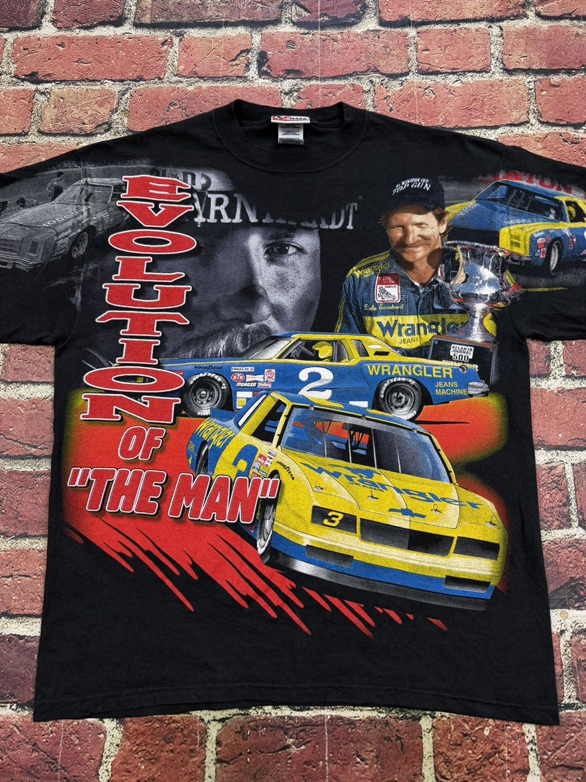 Chase Authentics Vintage Dale Earnhardt Tee Evolution Of The Man AOP Nascar Size US L / EU 52-54 / 3 - 3 Thumbnail