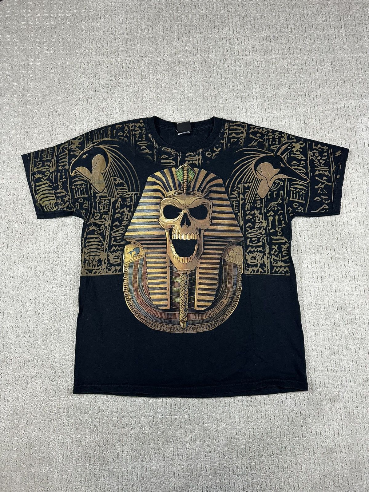 Liquid Blue Vintage Egypt Pyramids Skull T-Shirt Size US XL / EU 56 / 4 - 2 Thumbnail