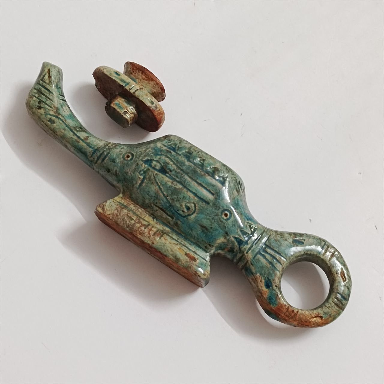 Handmade Hammer stone oil lamp in ancient Egyptian style Size ONE SIZE - 6 Thumbnail