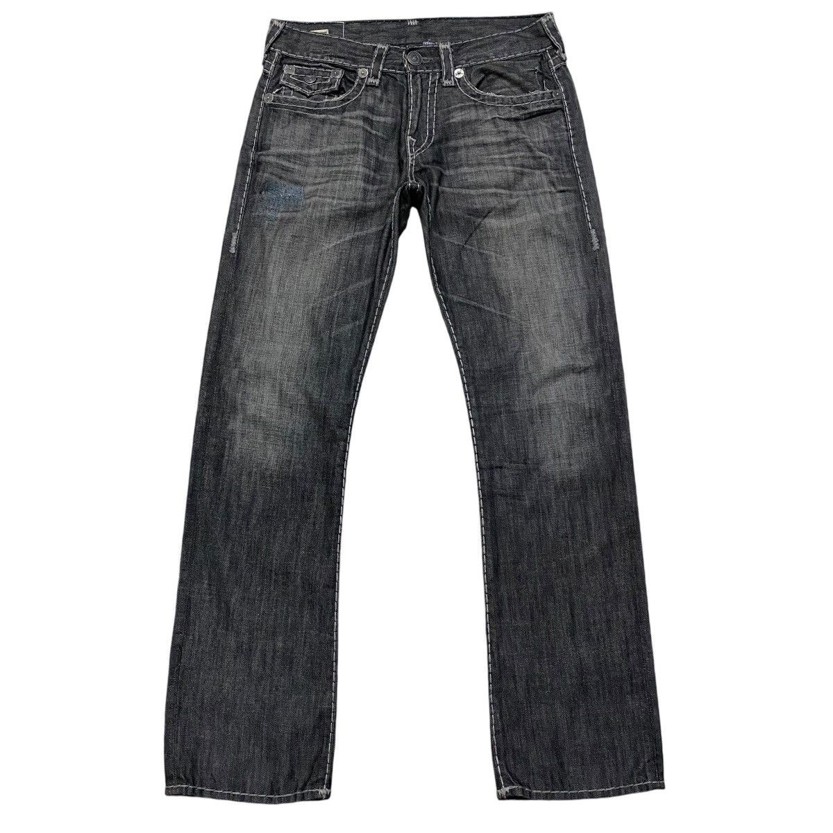 True Religion True Religion Reflected Ricky Flap Black Denim Jeans Size US 34 / EU 50 - 2 Thumbnail
