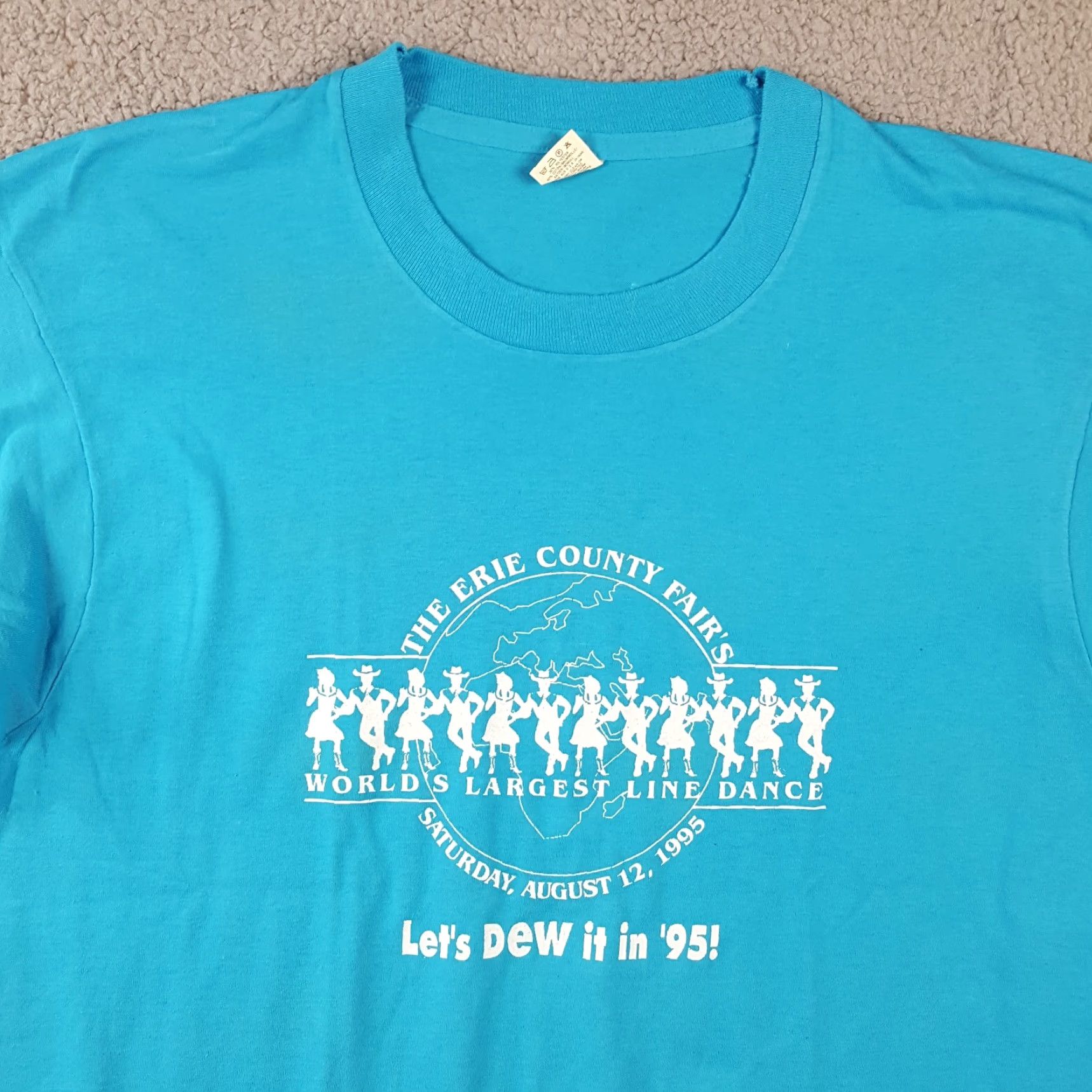 Vintage VINTAGE 90s Western T-Shirt Men Size Medium Cotton Mountain Dew Line Dancing Retro Y2K Outdoor Size US M / EU 48-50 / 2 - 2 Thumbnail