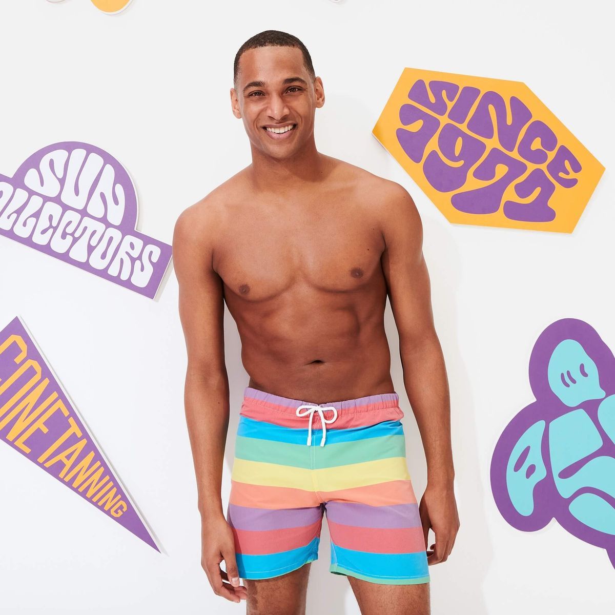 Vilebrequin VILEBREQUIN Mahiti colorful striped swim shorts pride gay Size US 32 / EU 48 - 2 Thumbnail