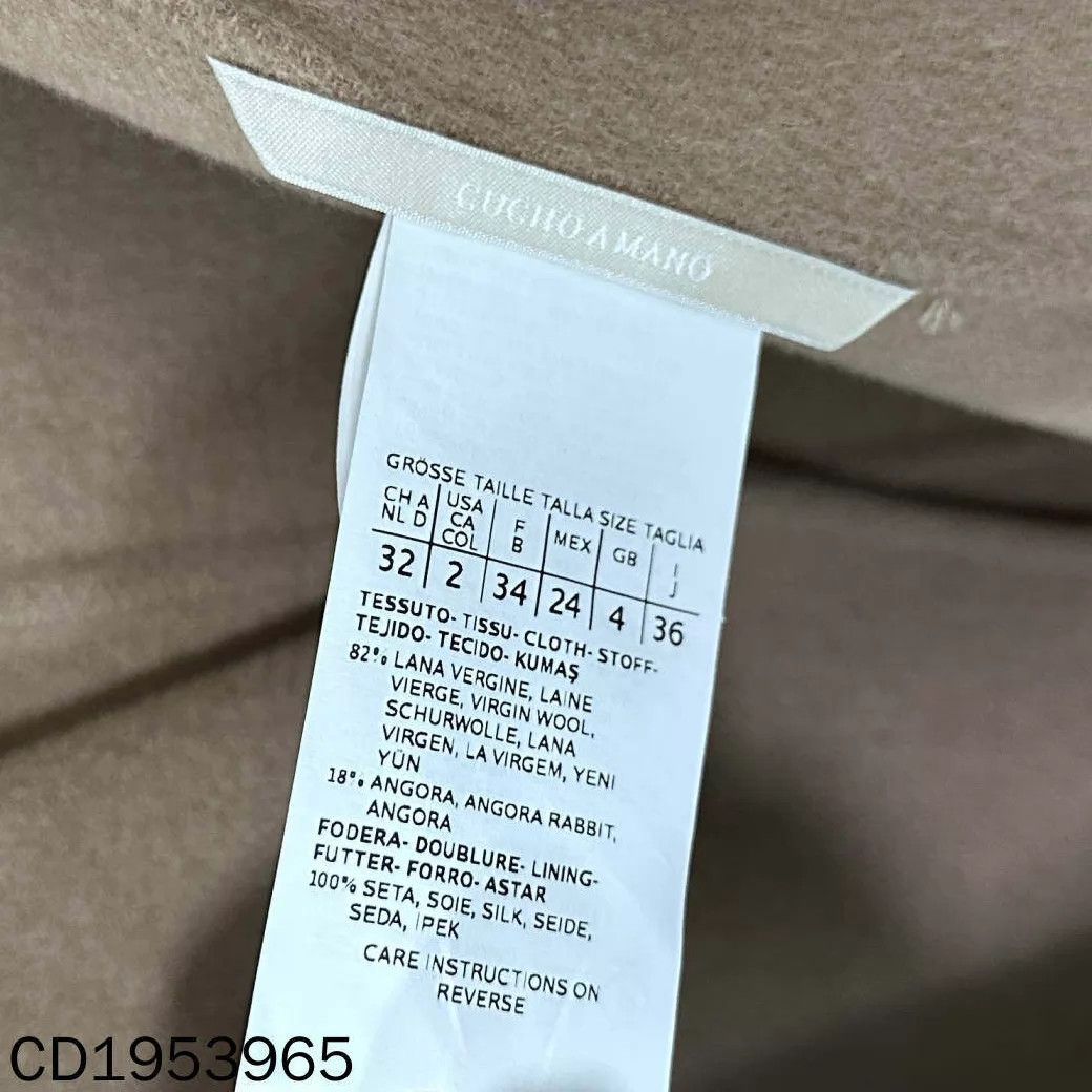 Max Mara MaxMara Khaki Notch Lapel Wool Overcoat 36 Size XS / US 0-2 / IT 36-38 - 5 Thumbnail